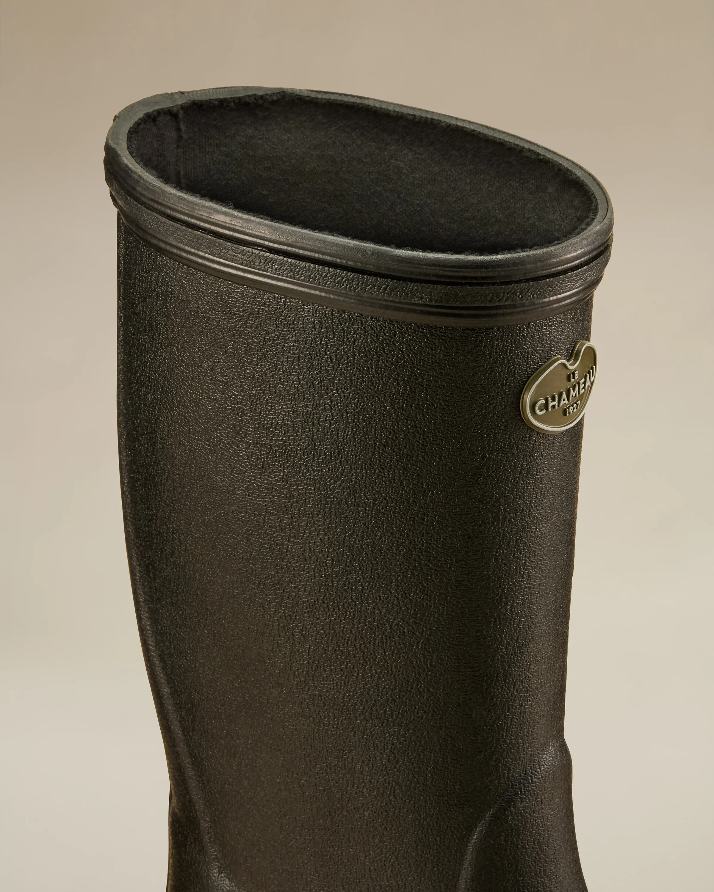 Children's Petite Aventure Jersey Lined Wellington Boot - Black - Image 4