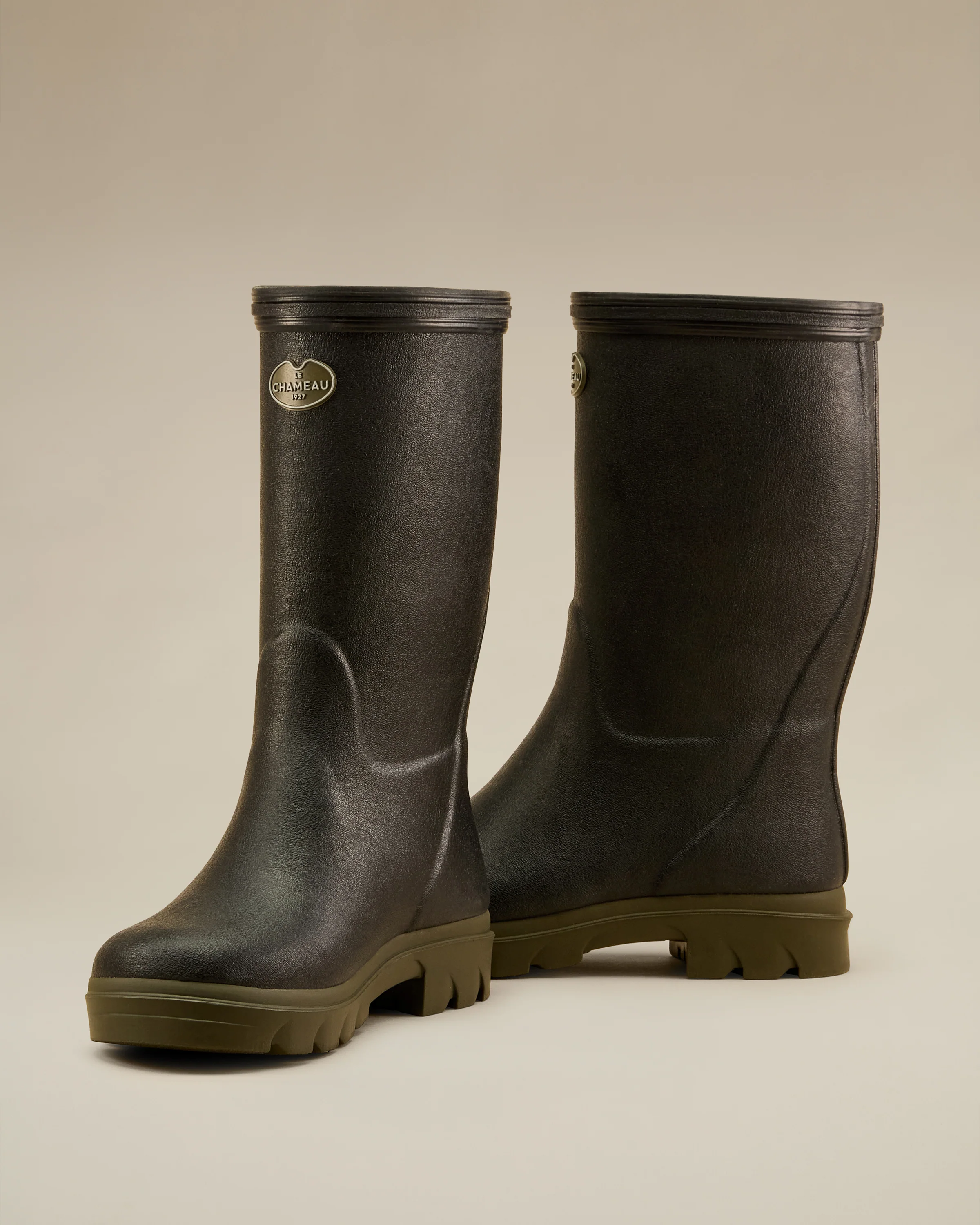 Children's Petite Aventure Jersey Lined Wellington Boot - Black - Image 5