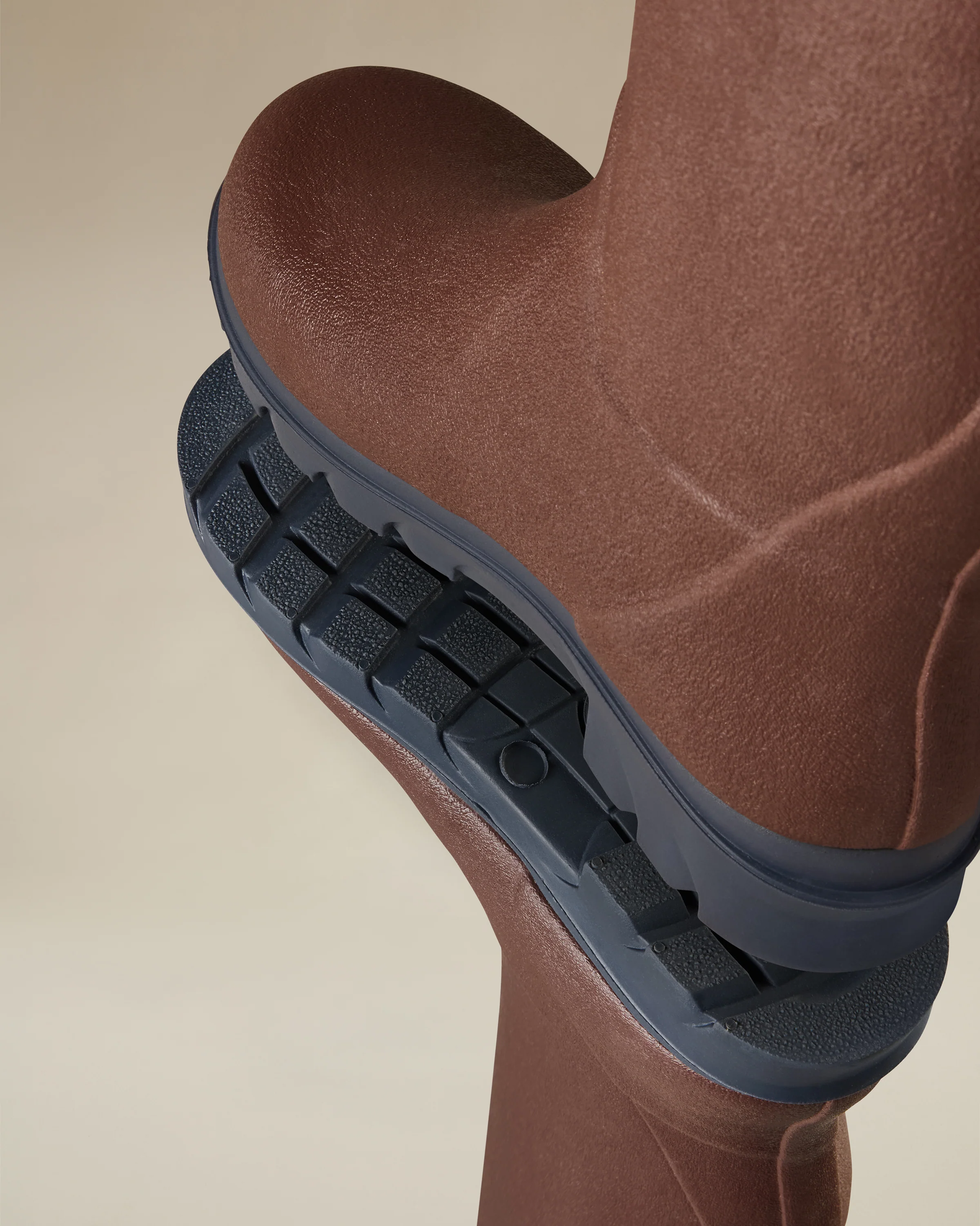 Children's Petite Aventure Jersey Lined Wellington Boot - Brown - Image 8