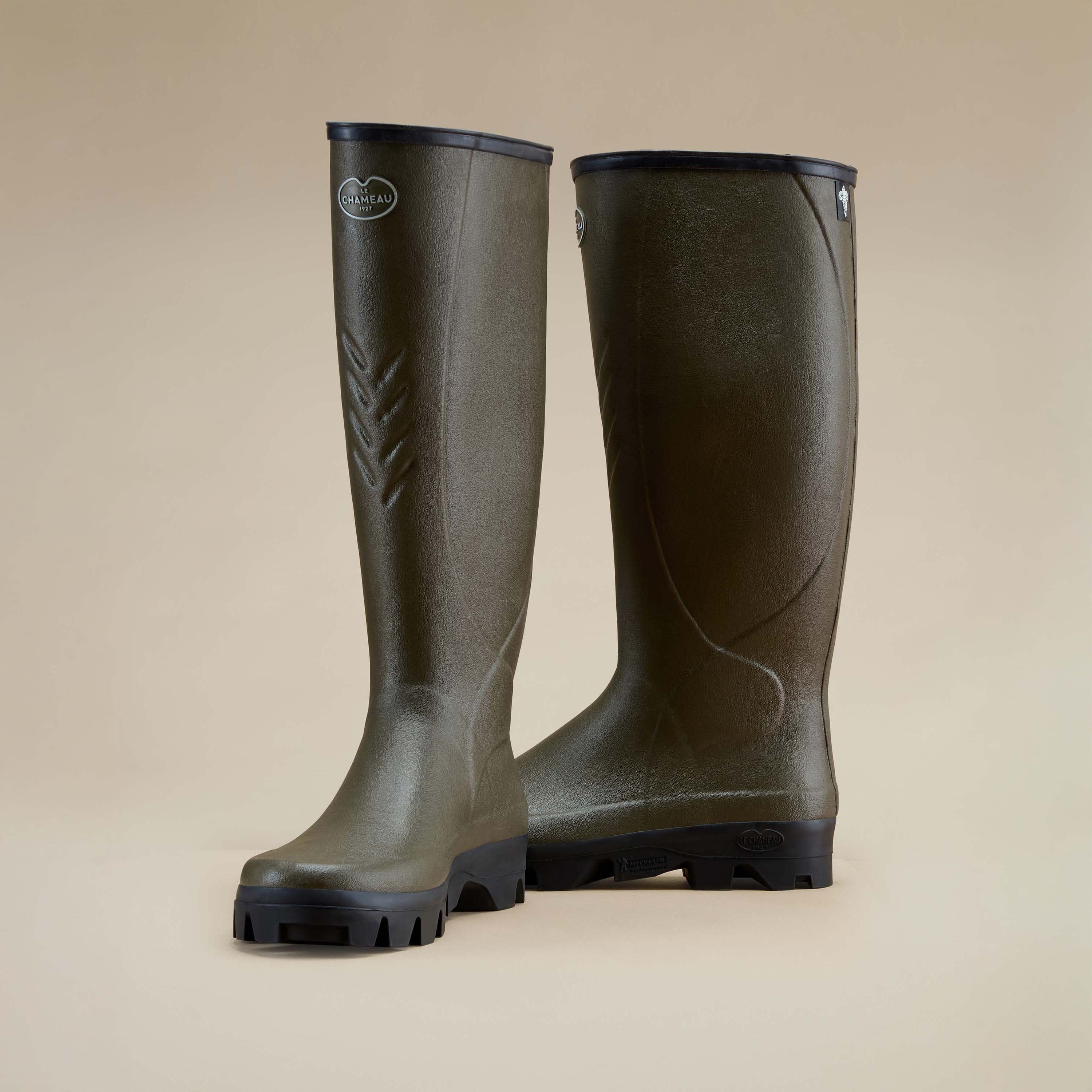 Men's Cérès Jersey Lined Wellington Boot - Chameau Green - Image 5