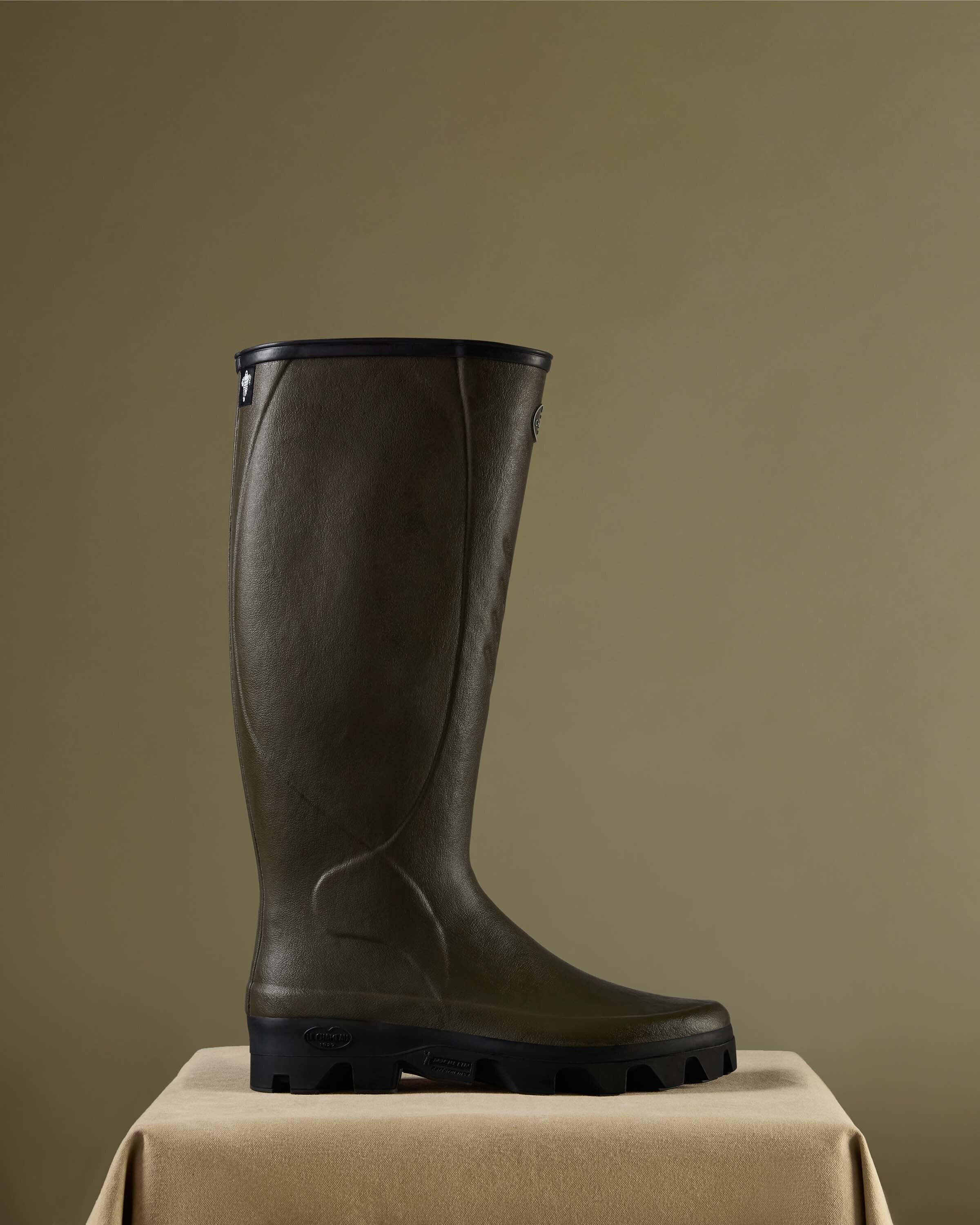 Men's Cérès Jersey Lined Wellington Boot - Chameau Green - Image 7