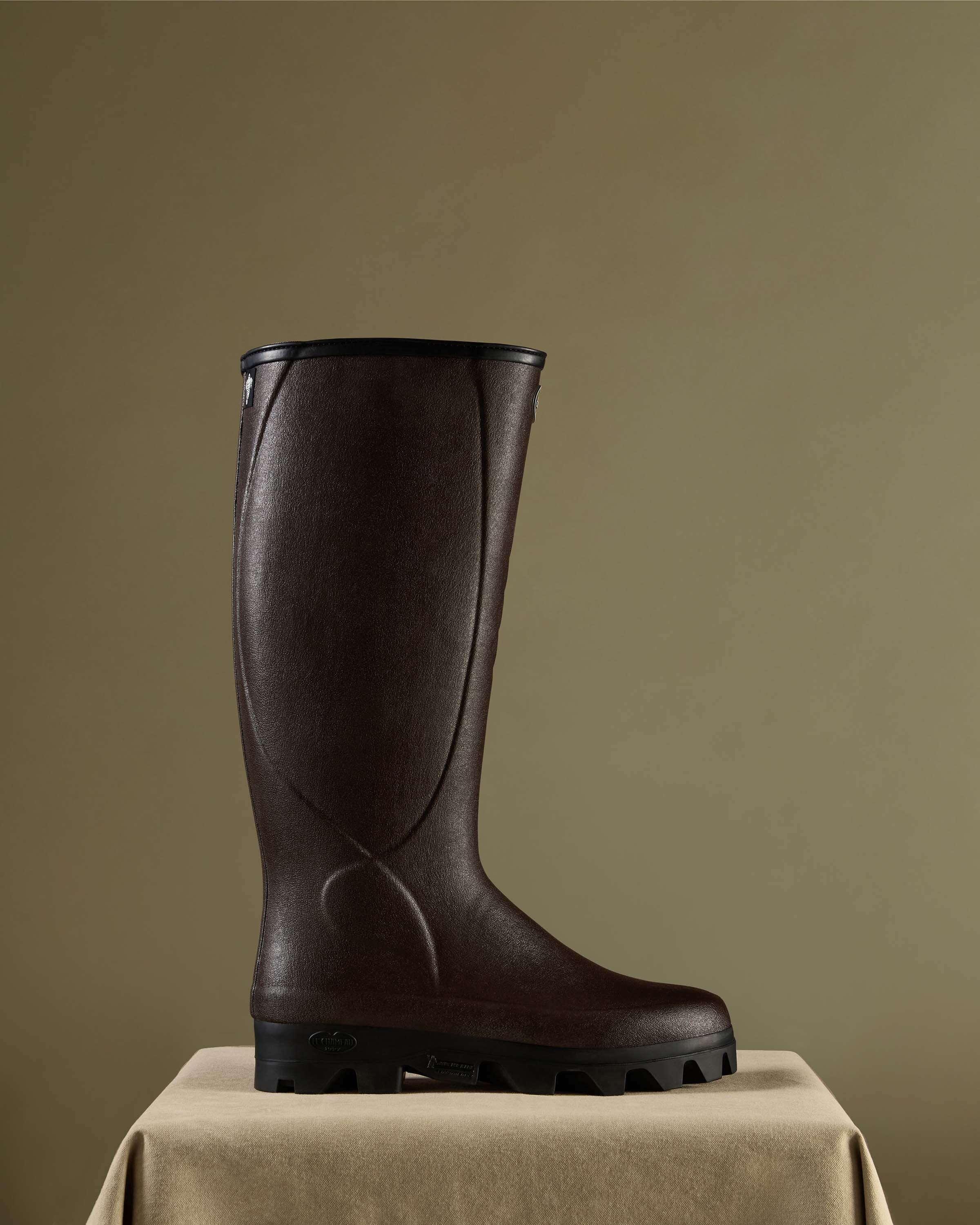 Men's Cérès Neoprene Lined Wellington Boot - Dark Brown - Image 7