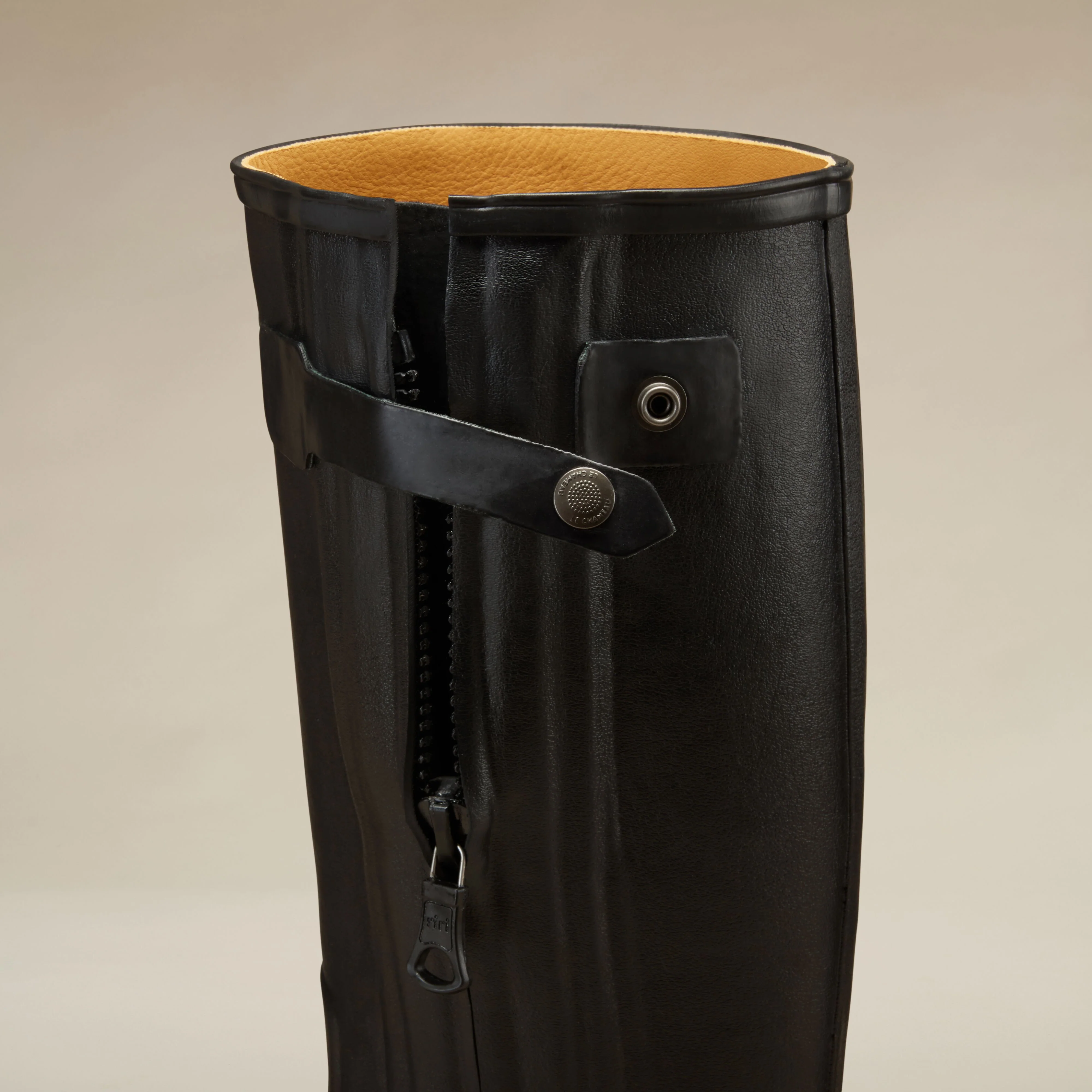 Men's Chasseur Leather Lined Wellington Boot - Black - Image 4