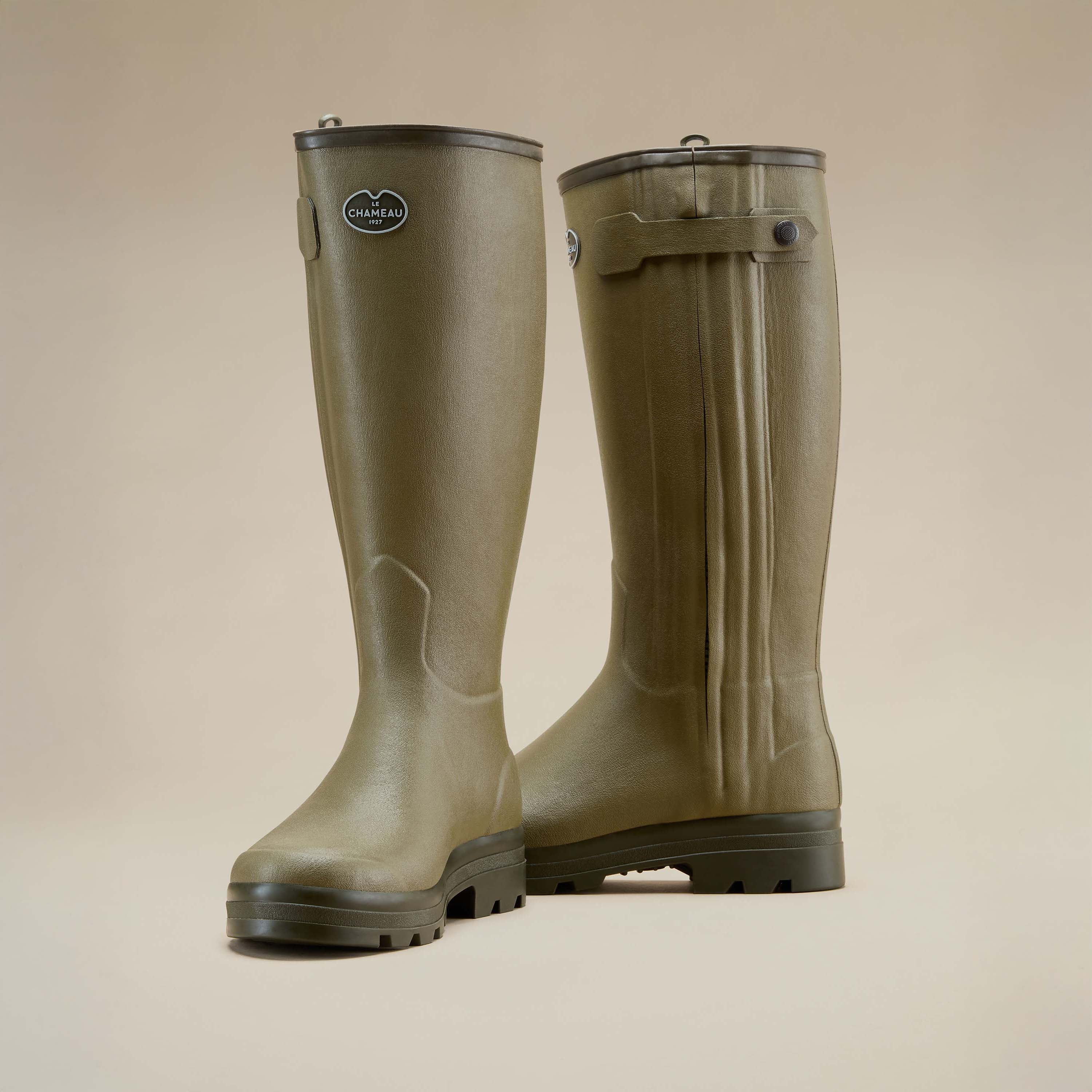 Men's Chasseur Leather Lined Wellington Boot - Iconic Green - Image 5