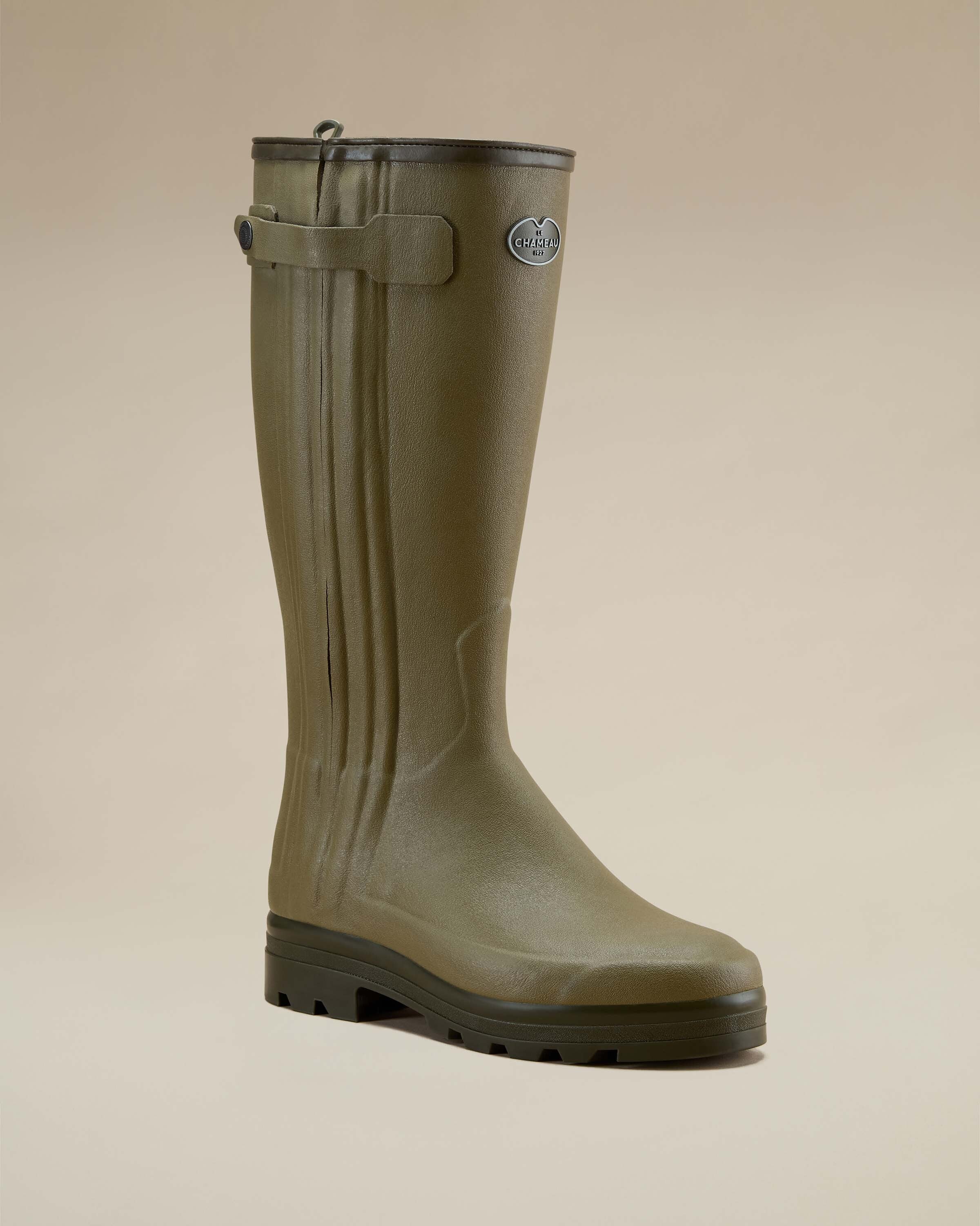 Men's Chasseur Neoprene Lined Wellington Boot - Iconic Green - Image 11