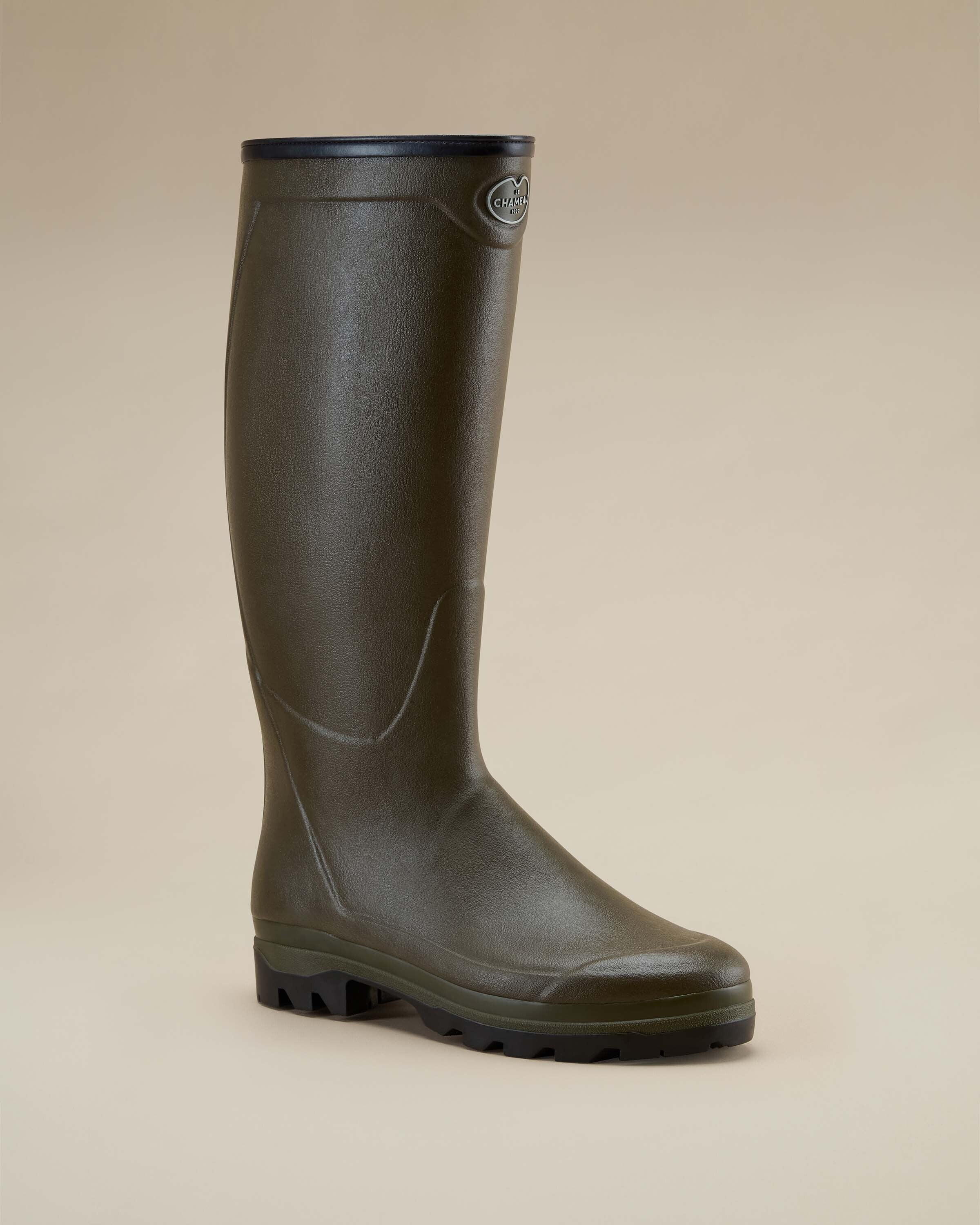 Men's Country Cross Neoprene Lined Wellington Boot - Chameau Green - Image 10