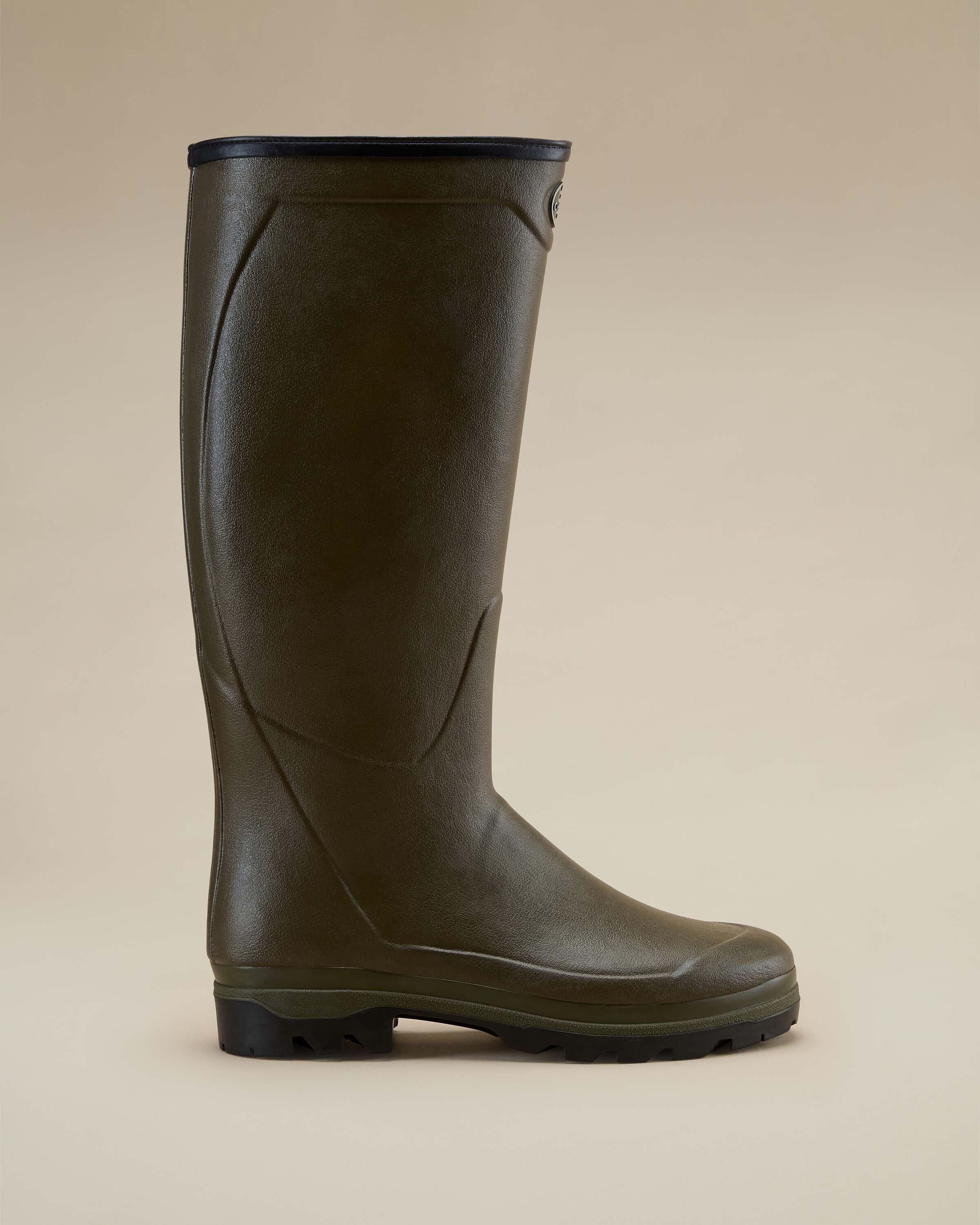Men's Country Cross Neoprene Lined Wellington Boot - Chameau Green - Image 9