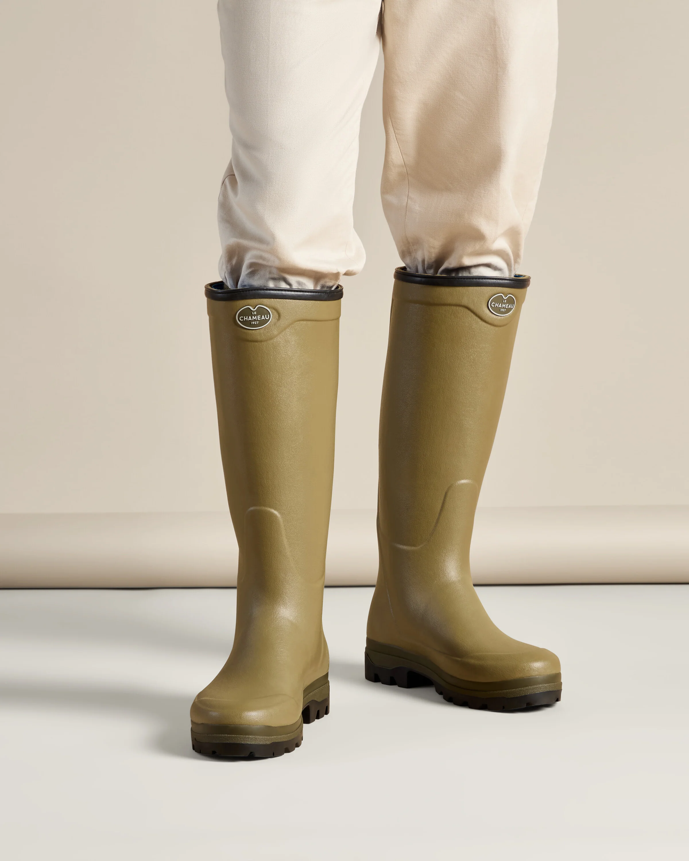 Men's Country Cross Neoprene Lined Wellington Boot - Iconic Green - Image 6