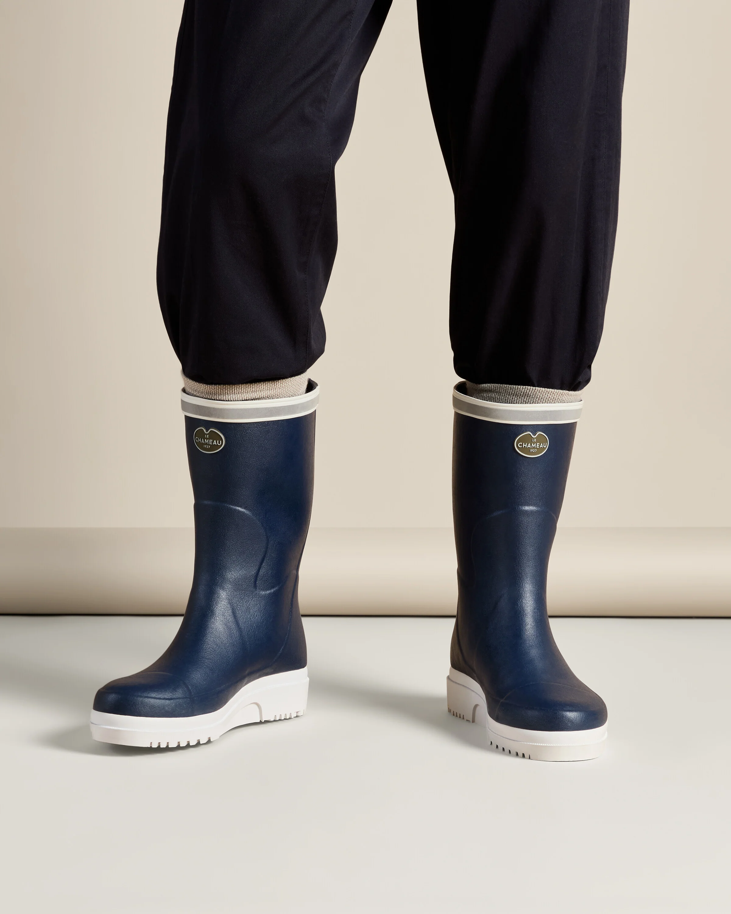 Men's Marine Evo Ponti Lined Short Wellington Boot - Marine Blue - Image 6