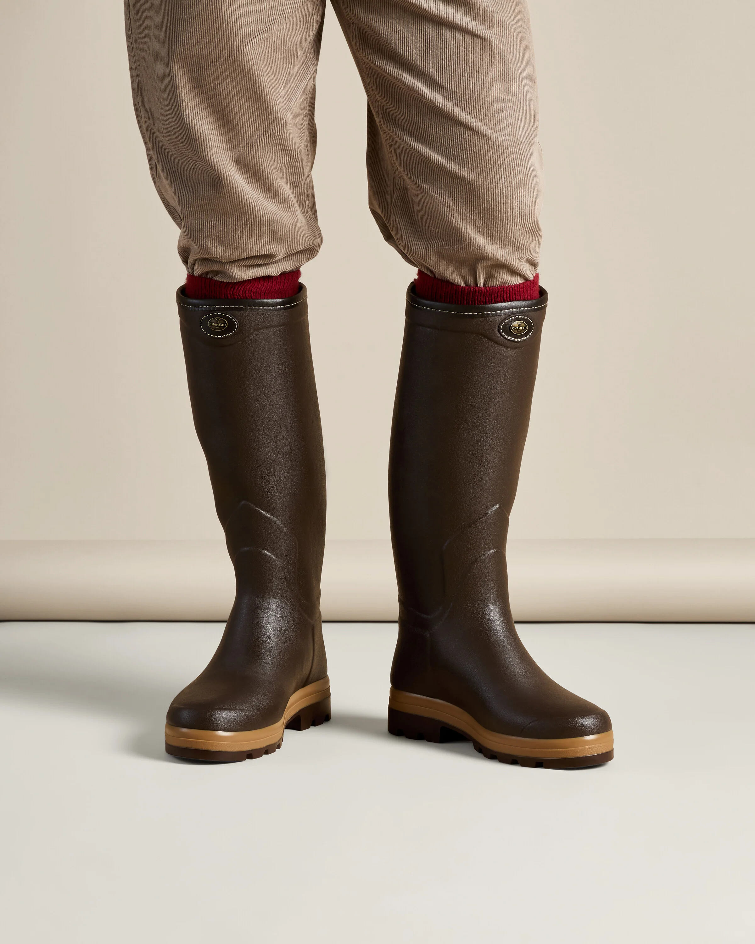 Men's Saint Hubert Heritage Leather Lined Wellington Boot - Dark Brown - Image 6
