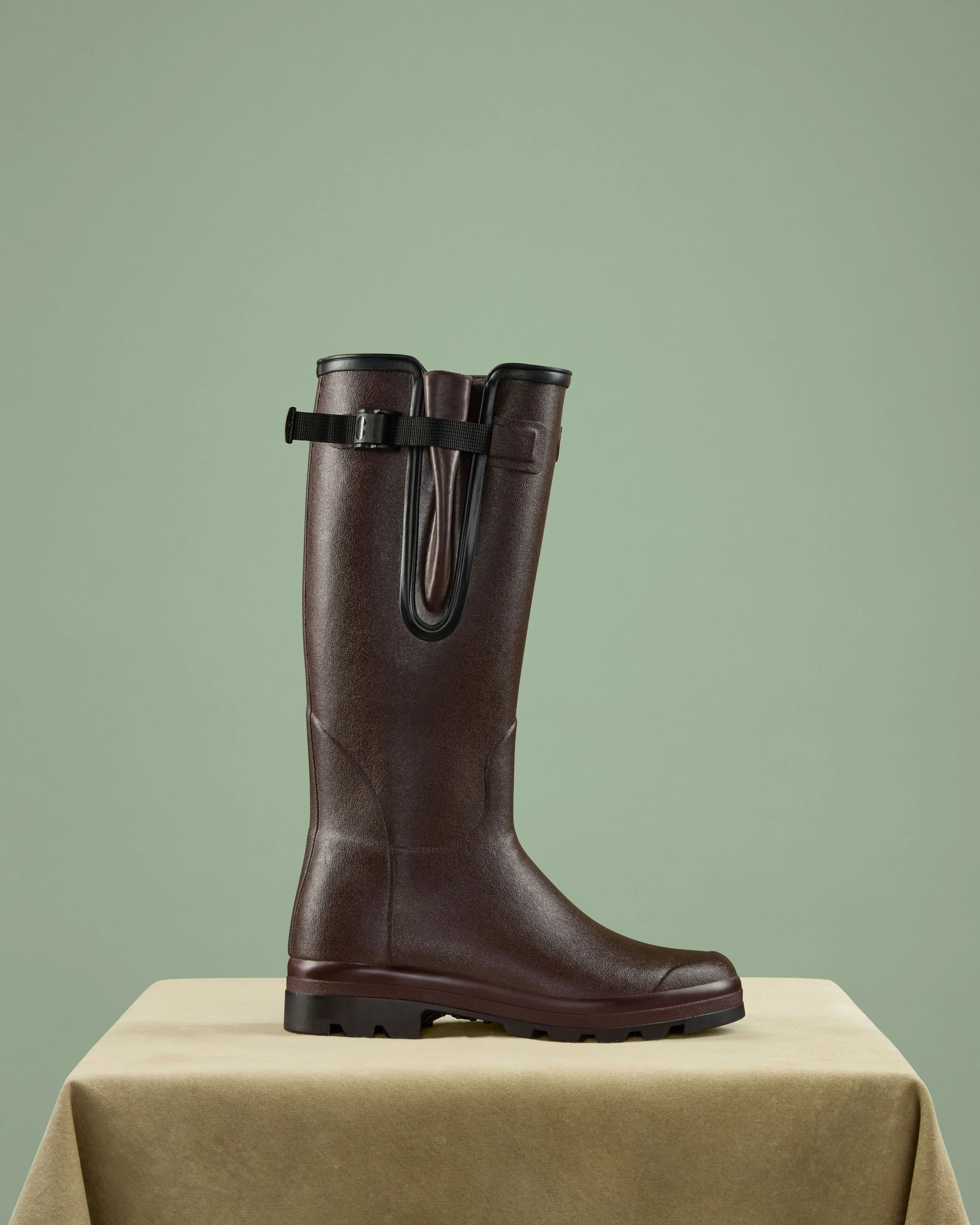 Men's Vierzon Héritage Jersey Lined Wellington Boot - Dark Brown - Image 7