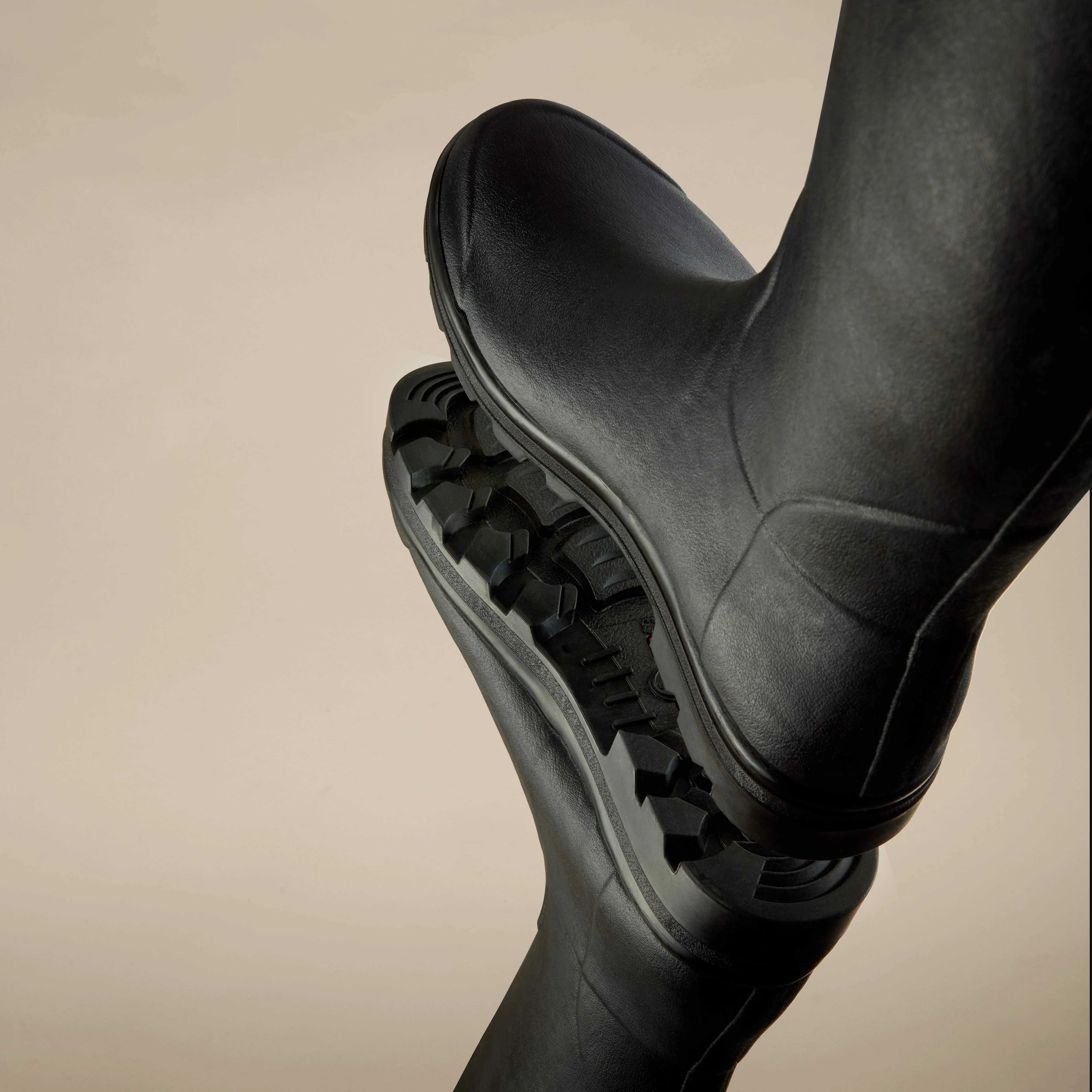 Men's Vierzon Jersey Lined Wellington Boot - Black - Image 3