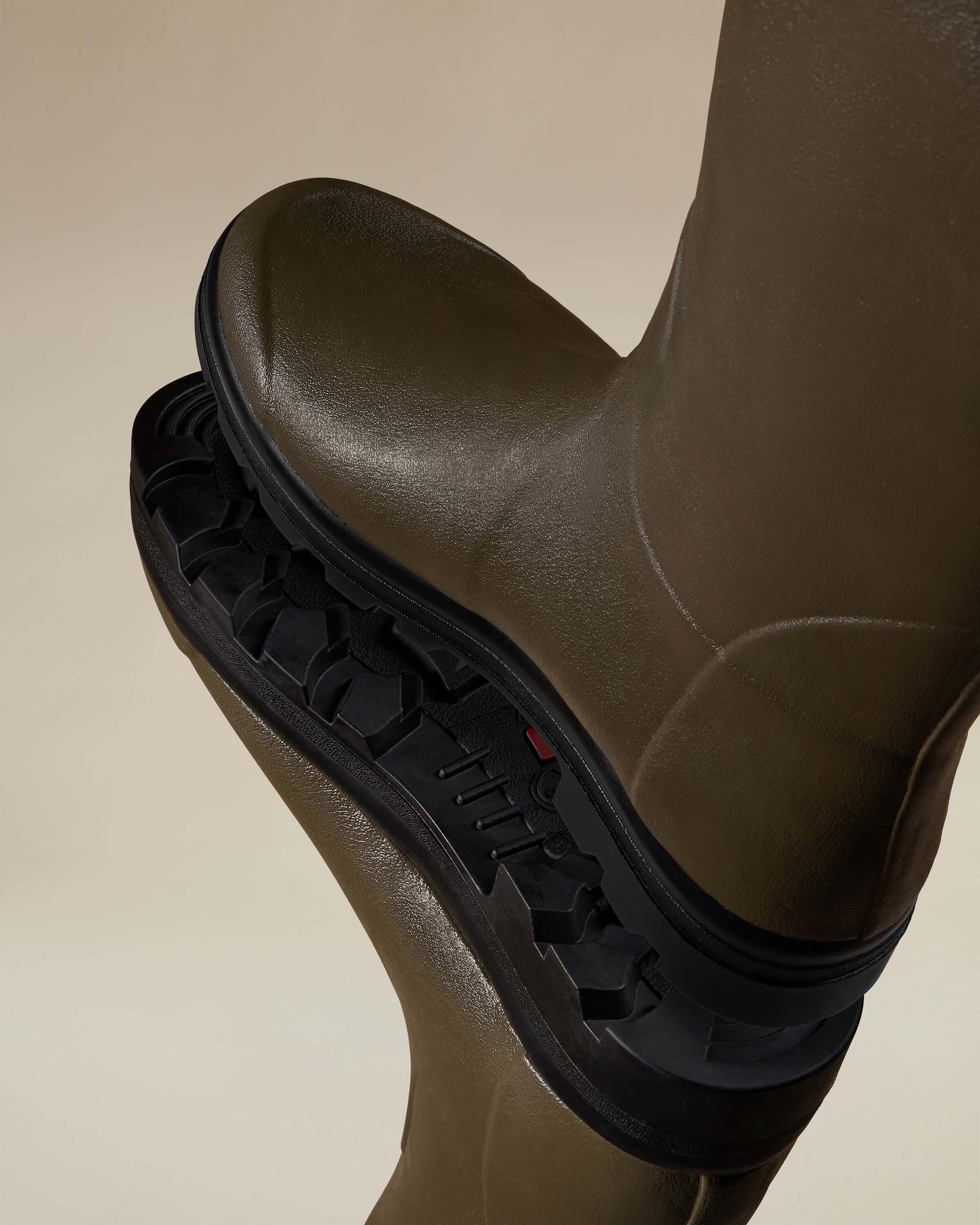 Men's Vierzon Jersey Lined Wellington Boot - Chameau Green - Image 3