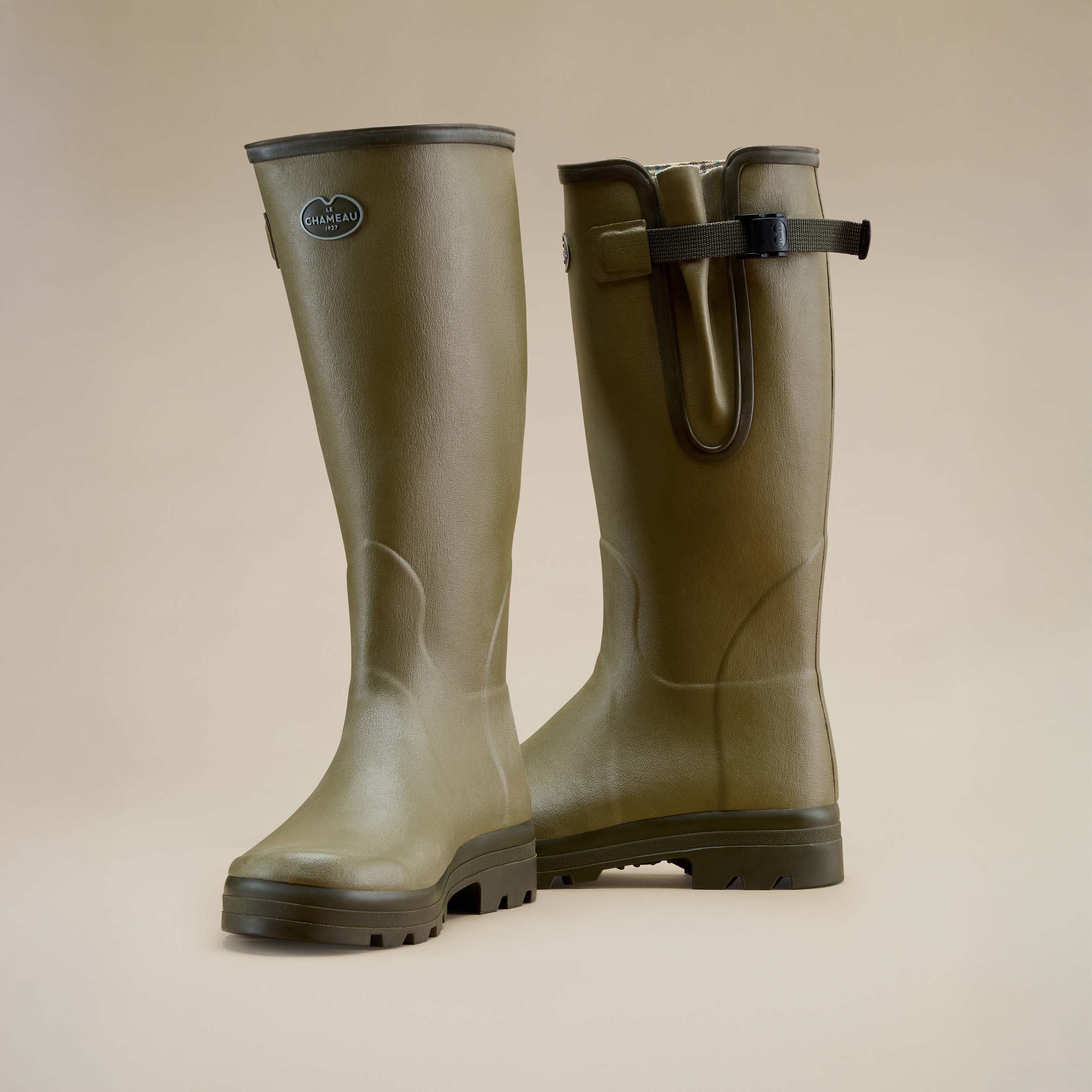 Men's Vierzon Jersey Lined Wellington Boot - Iconic Green - Image 5