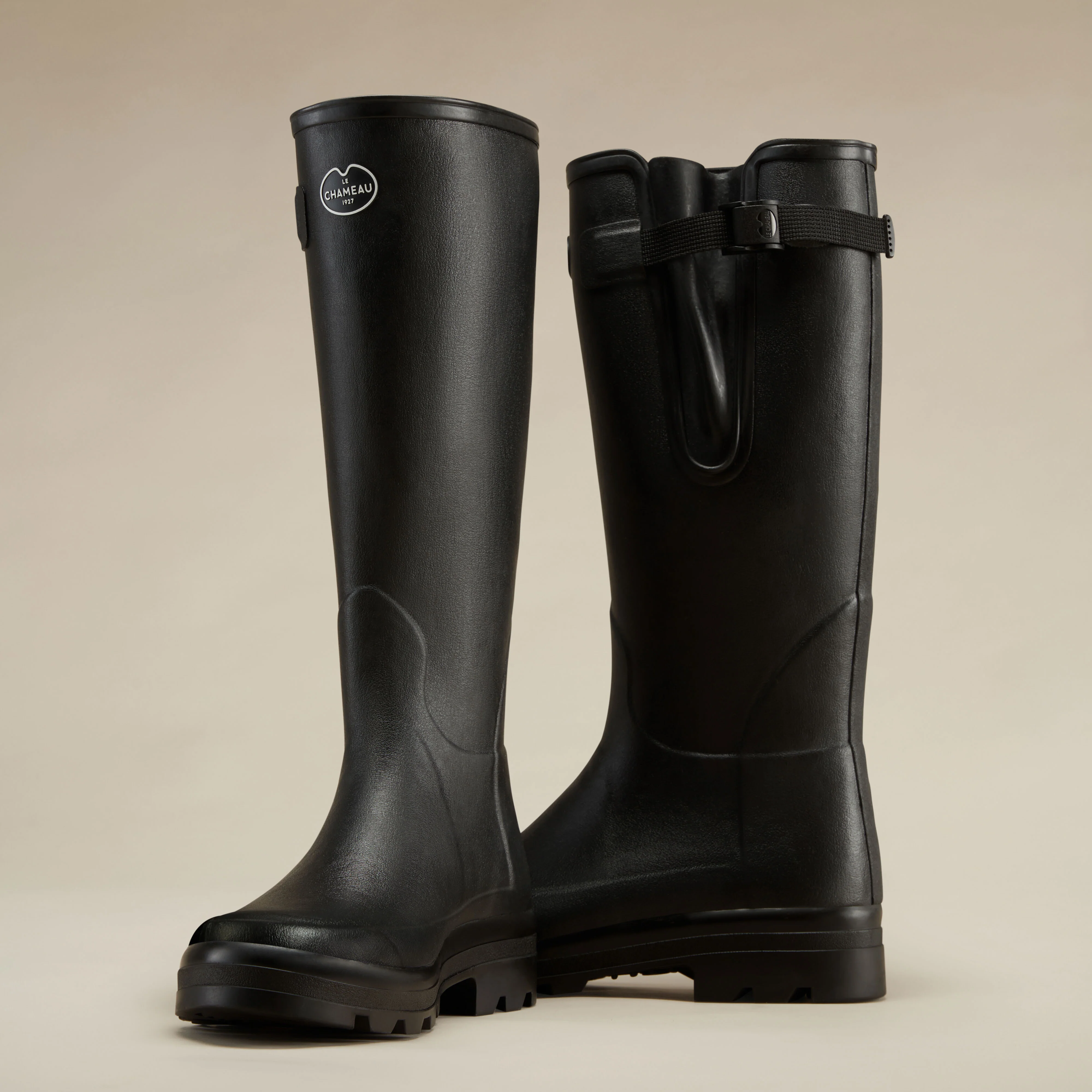 Men's Vierzonord Neoprene Lined Wellington Boot - Black - Image 5