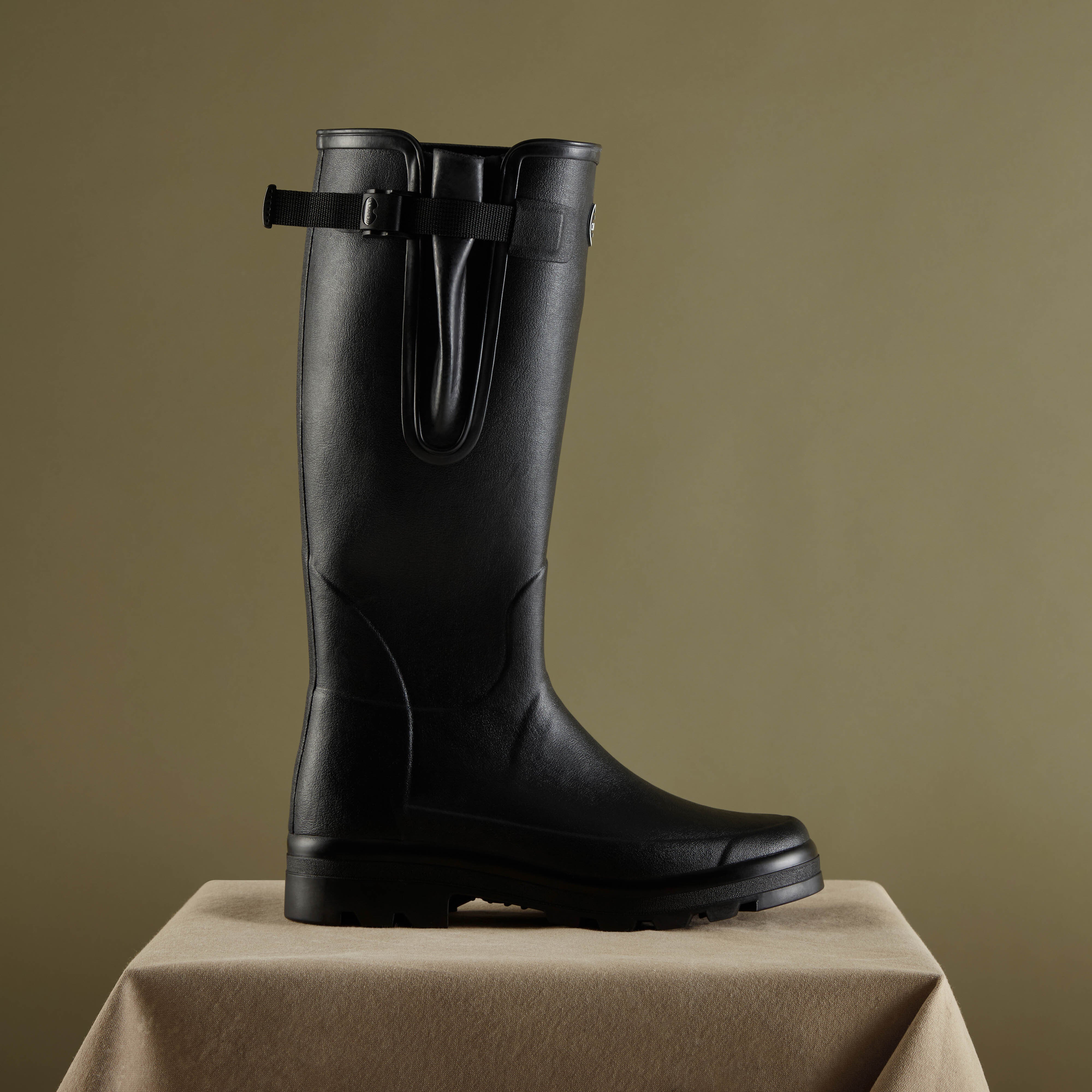 Men's Vierzonord Neoprene Lined Wellington Boot - Black - Image 7