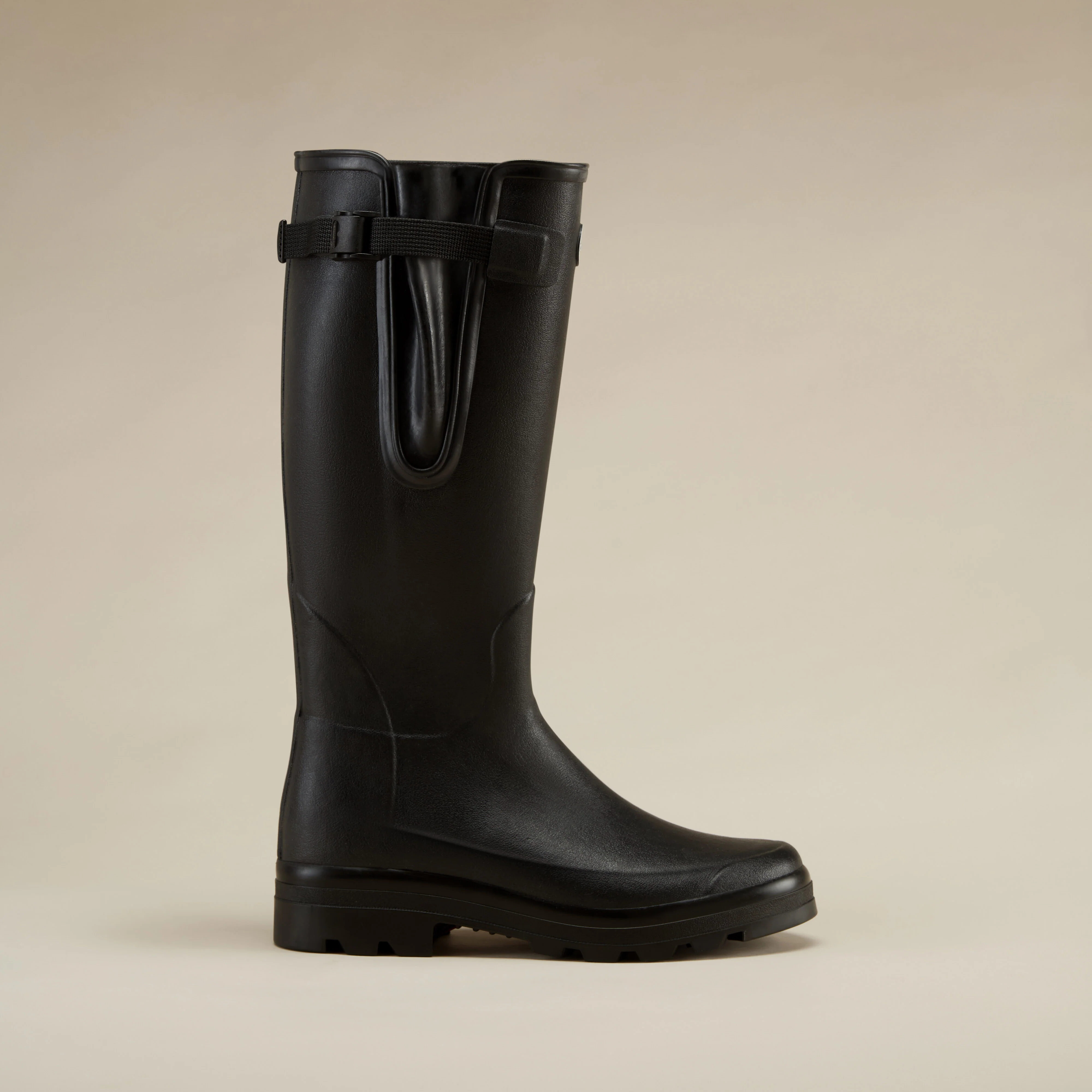 Men's Vierzonord Neoprene Lined Wellington Boot - Black - Image 9