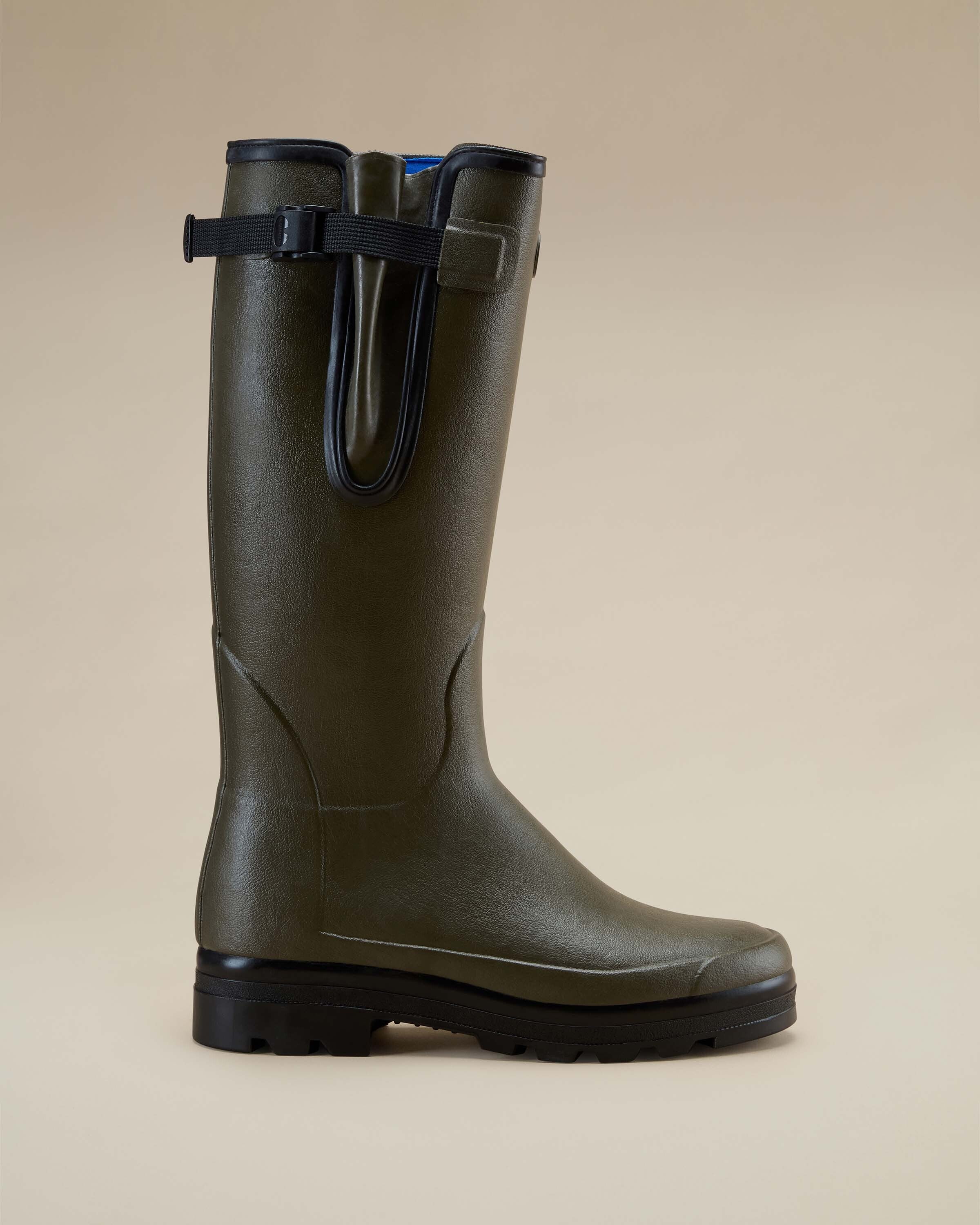 Men's Vierzonord Neoprene Lined Wellington Boot - Chameau Green - Image 9
