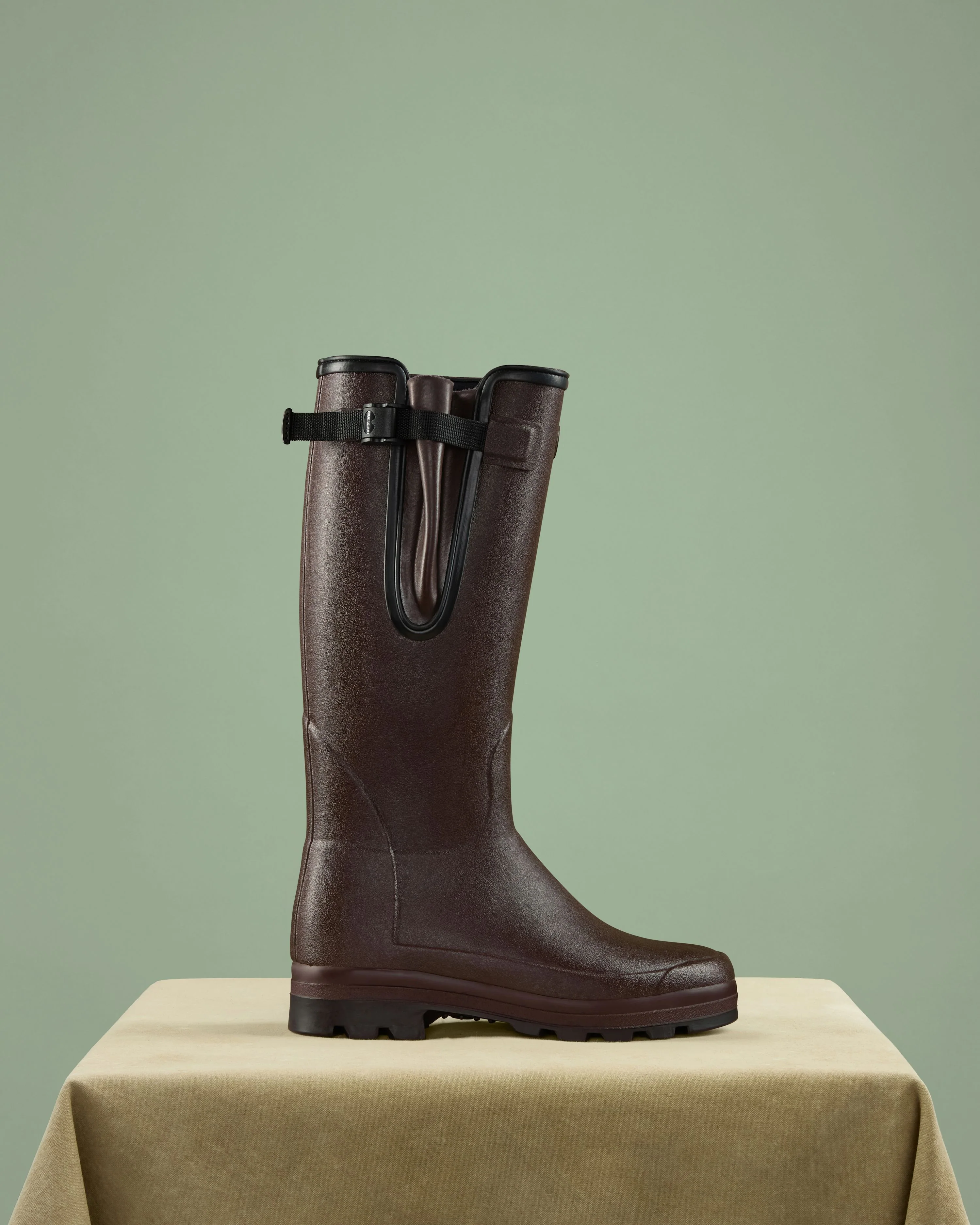 Men's Vierzonord Neoprene Lined Wellington Boot - Dark Brown - Image 7