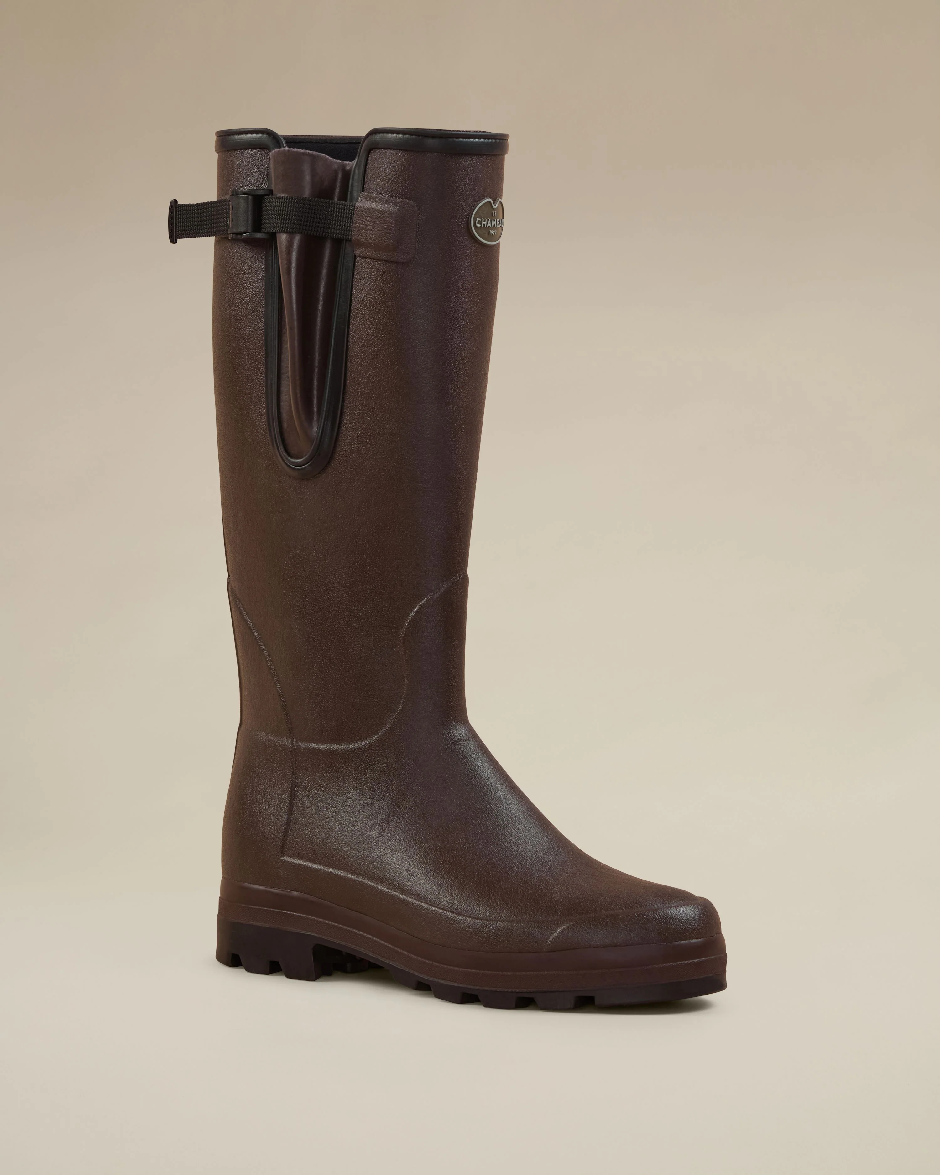 Men's Vierzonord Neoprene Lined Wellington Boot - Dark Brown - Image 9