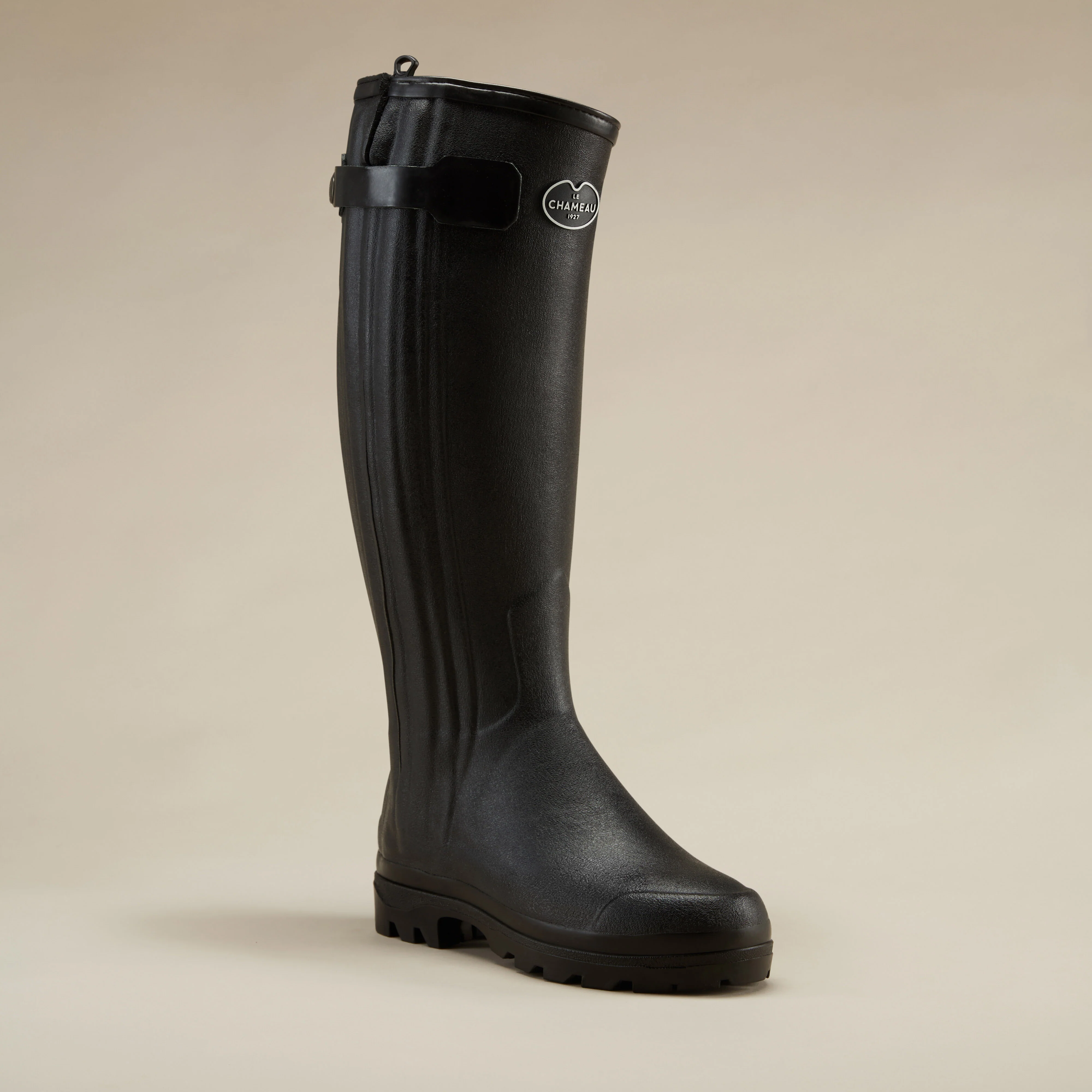 Women's Chasseur Leather Lined Wellington Boot - Black - Image 9