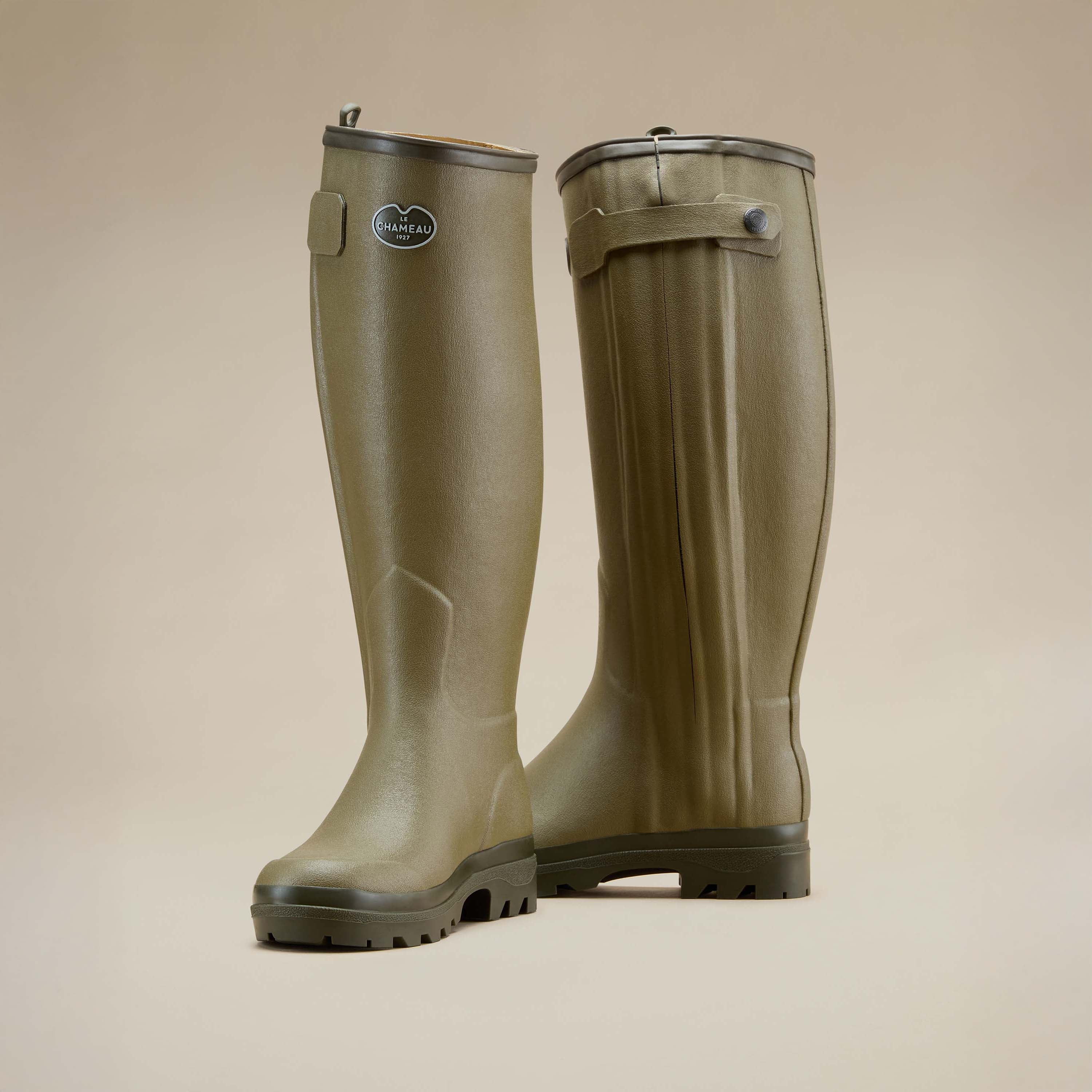 Women's Chasseur Leather Lined Wellington Boot - Iconic Green - Image 5