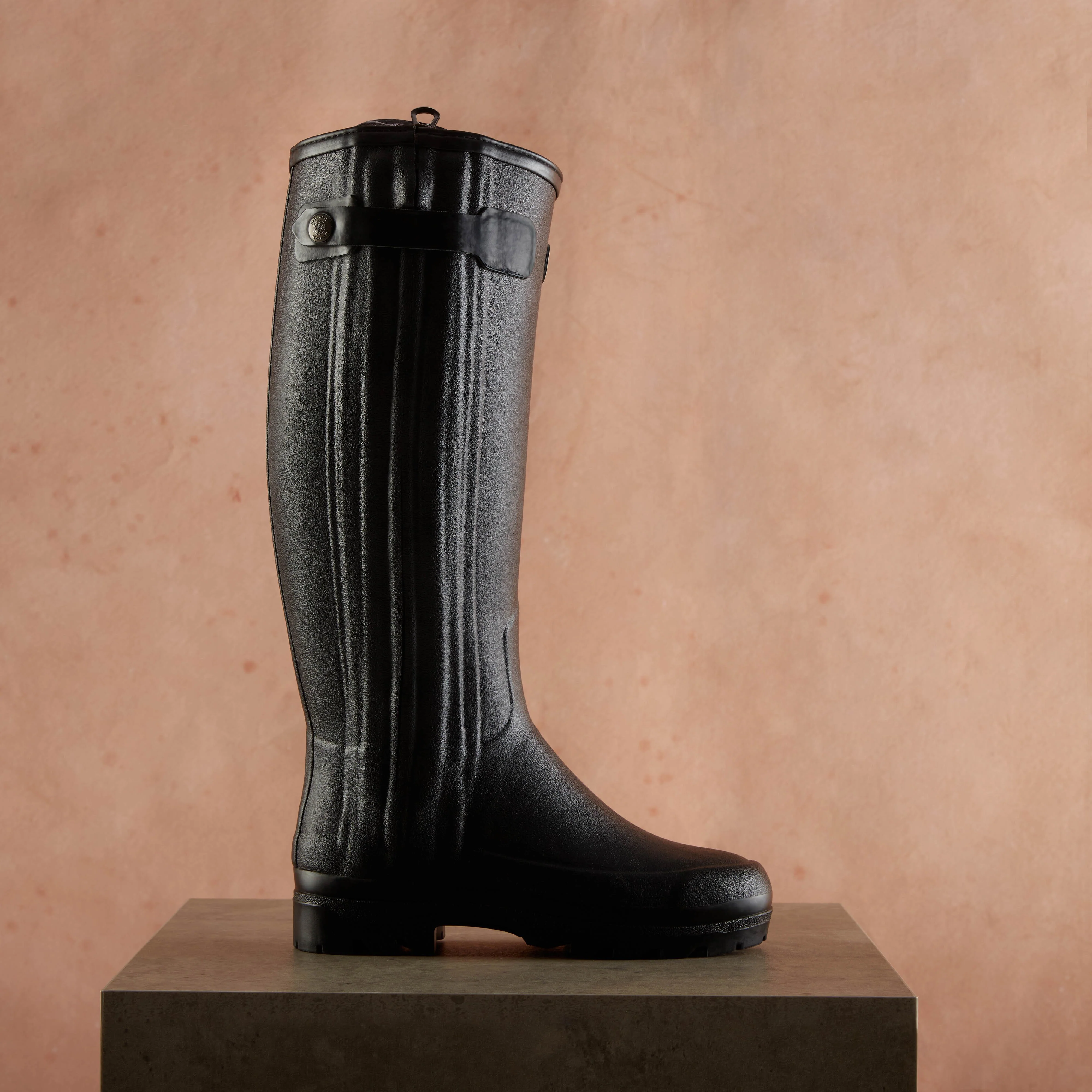 Women's Chasseur Neoprene Lined Wellington Boot - Black - Image 6