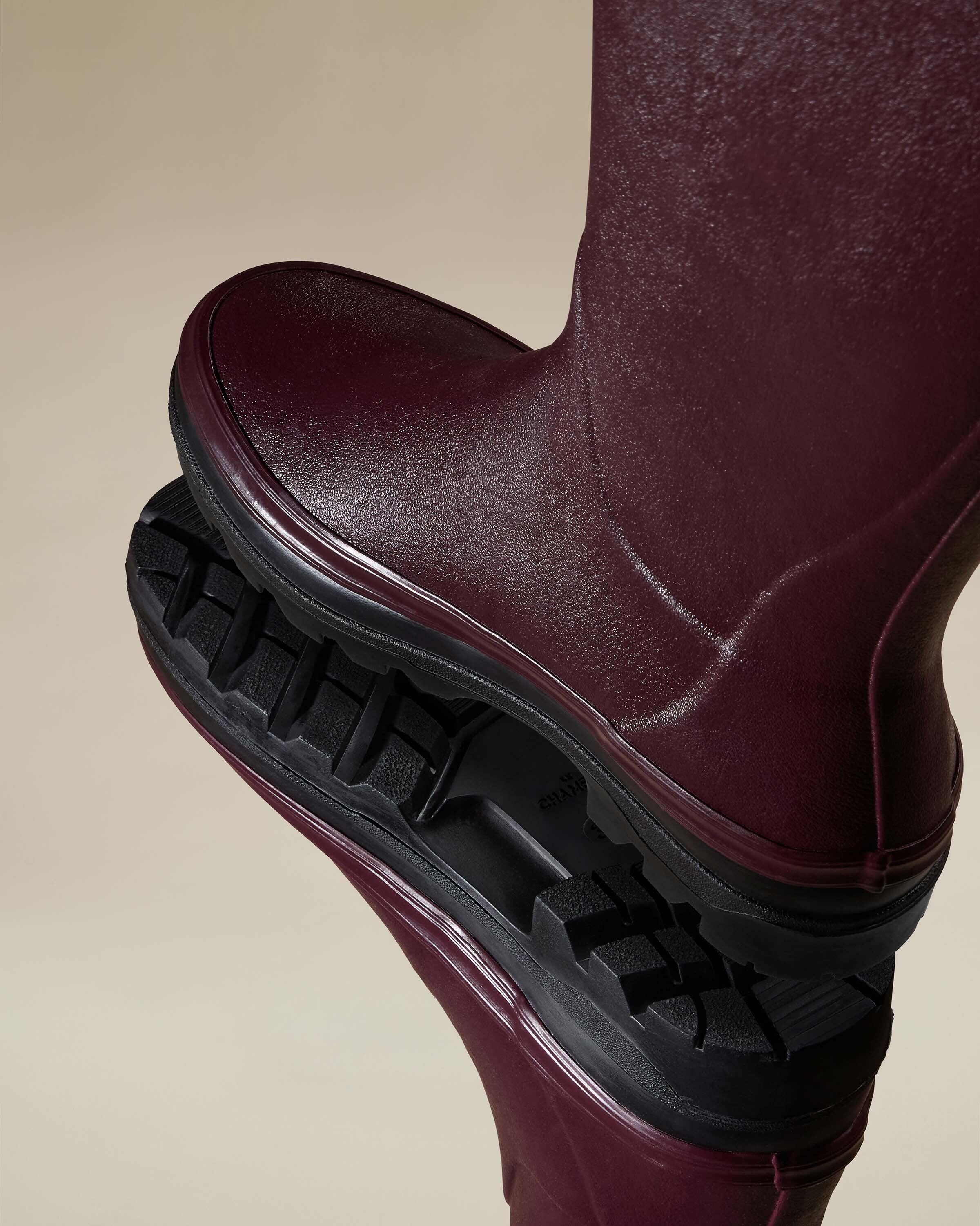 Women's Giverny Jersey Lined Wellington Boot - Cherry Red - Image 3