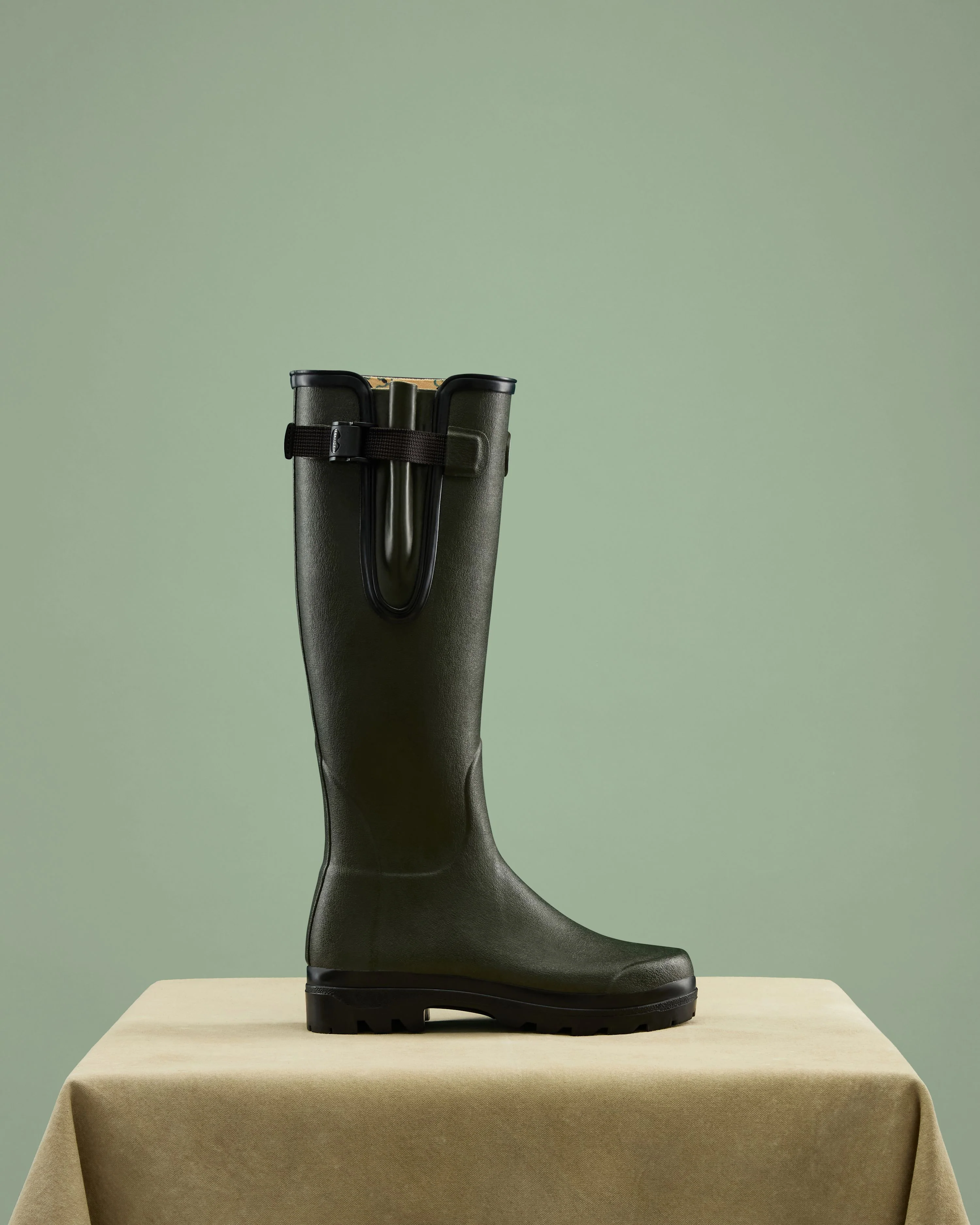 Women's National Trust Vierzon Jersey Lined Wellington Boot - Oak Green - Image 3