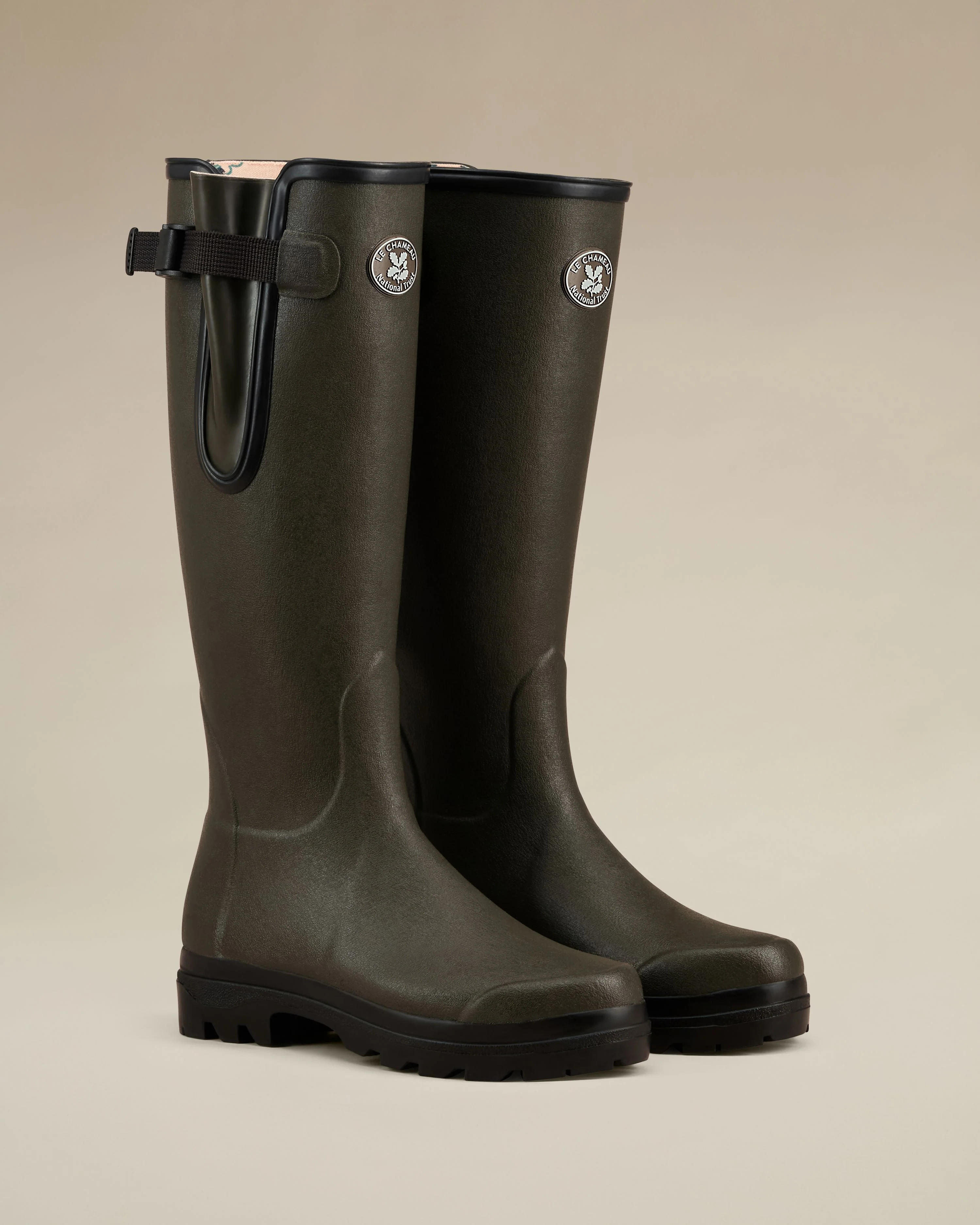 Women's National Trust Vierzon Jersey Lined Wellington Boot - Oak Green - Image 7