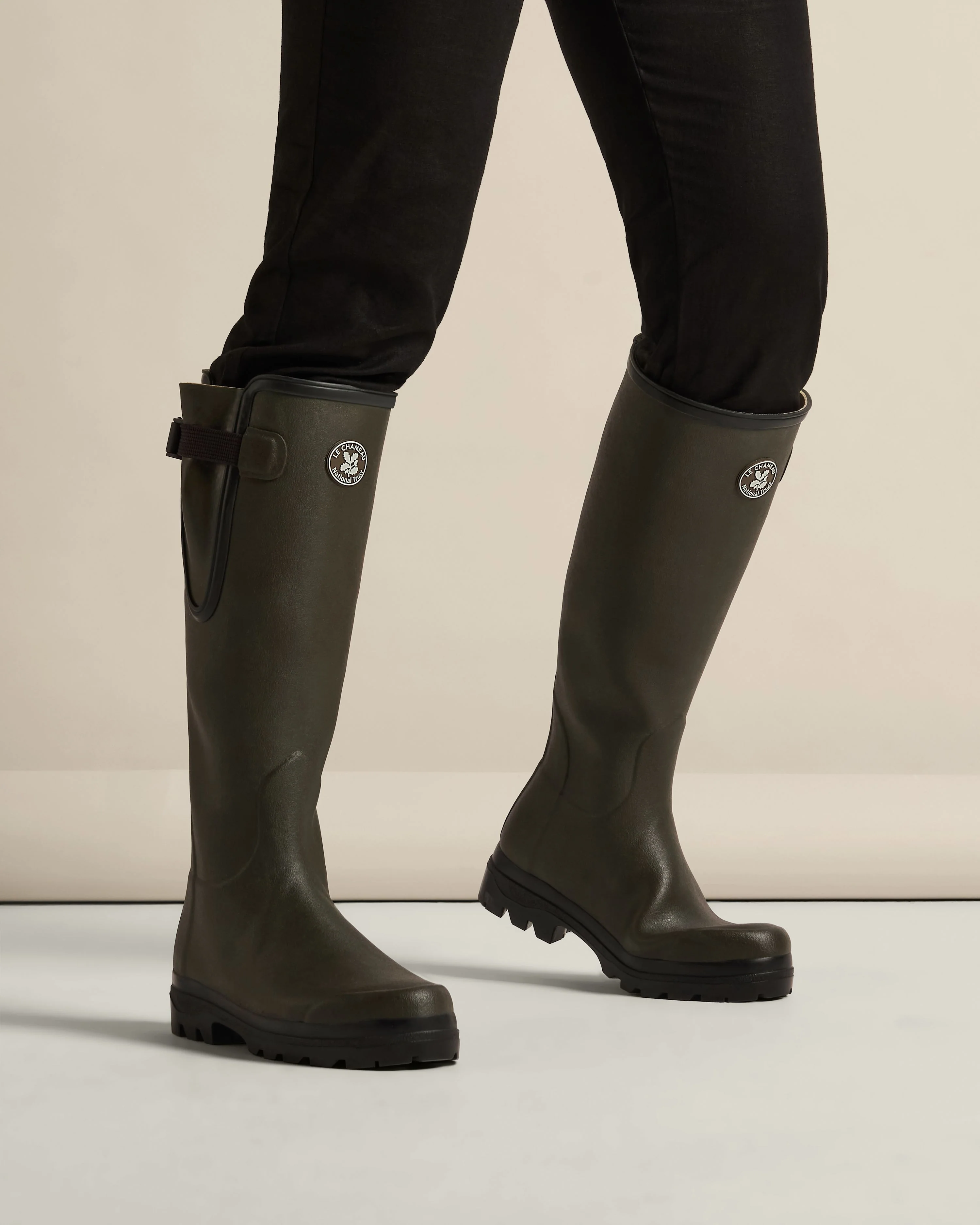 Women's National Trust Vierzon Jersey Lined Wellington Boot - Oak Green - Image 9