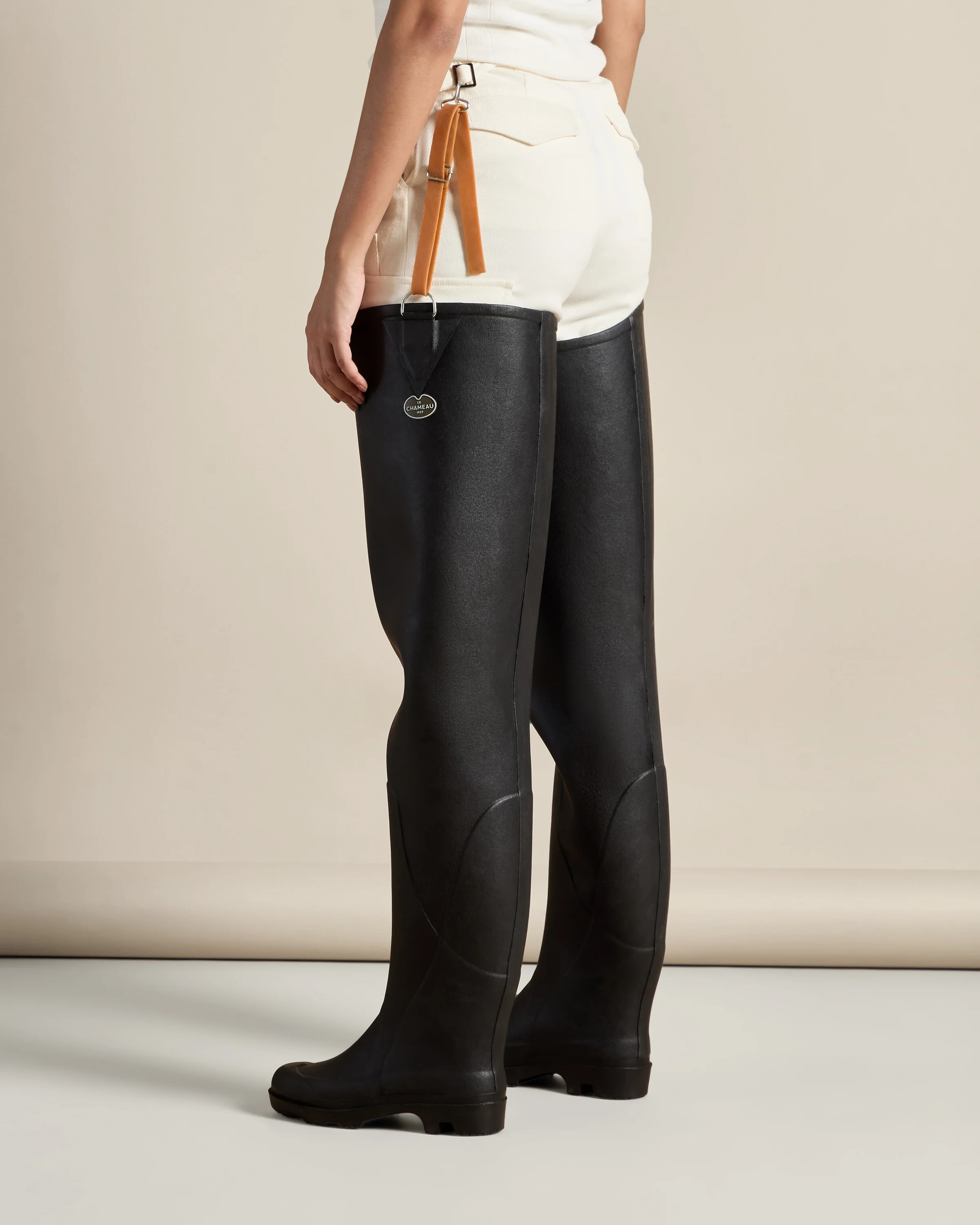 Women's Océane Ponti Lined Thigh Boot - Black - Image 8