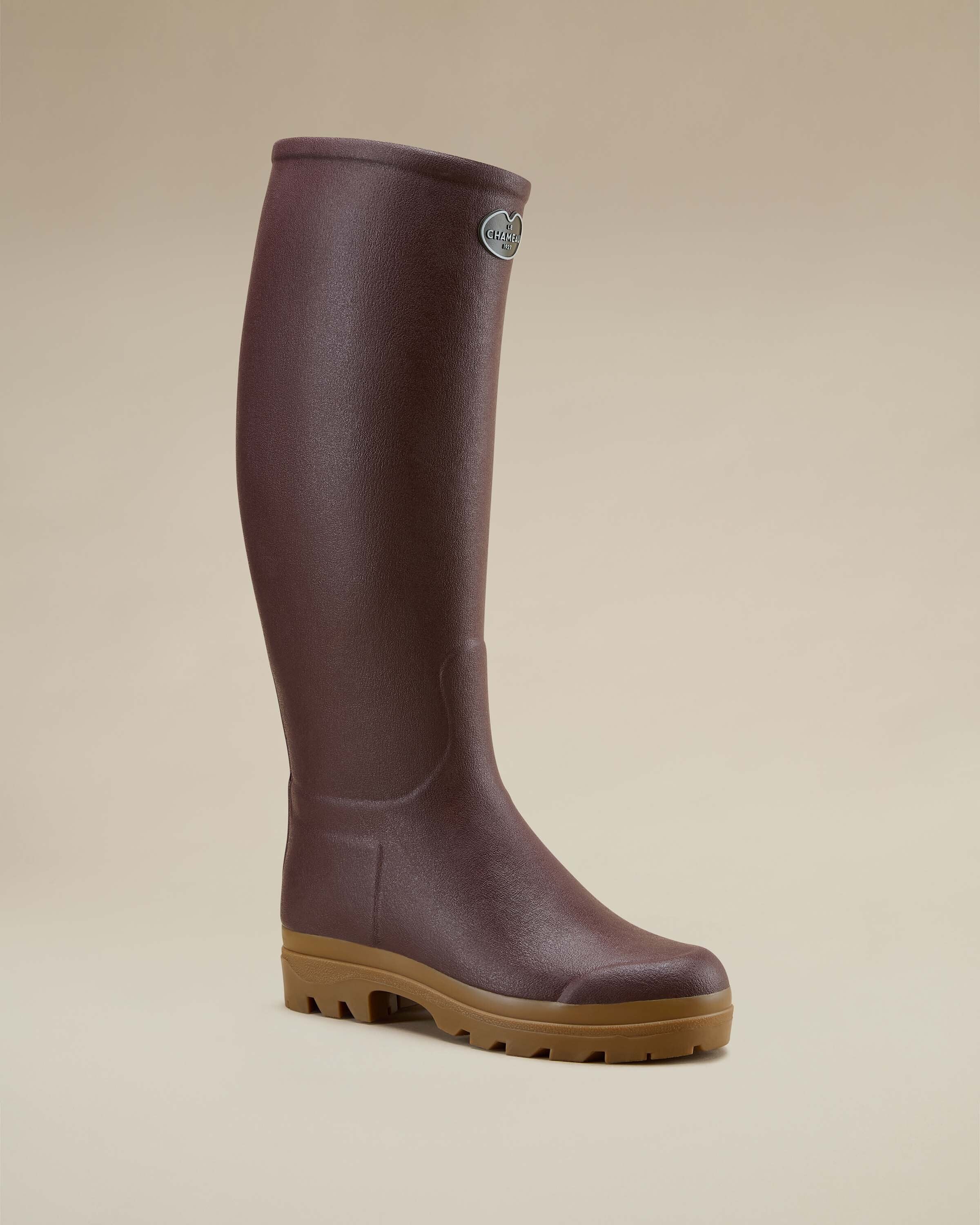 Women's Saint Hubert Leather Lined Wellington Boot - Brown - Image 7