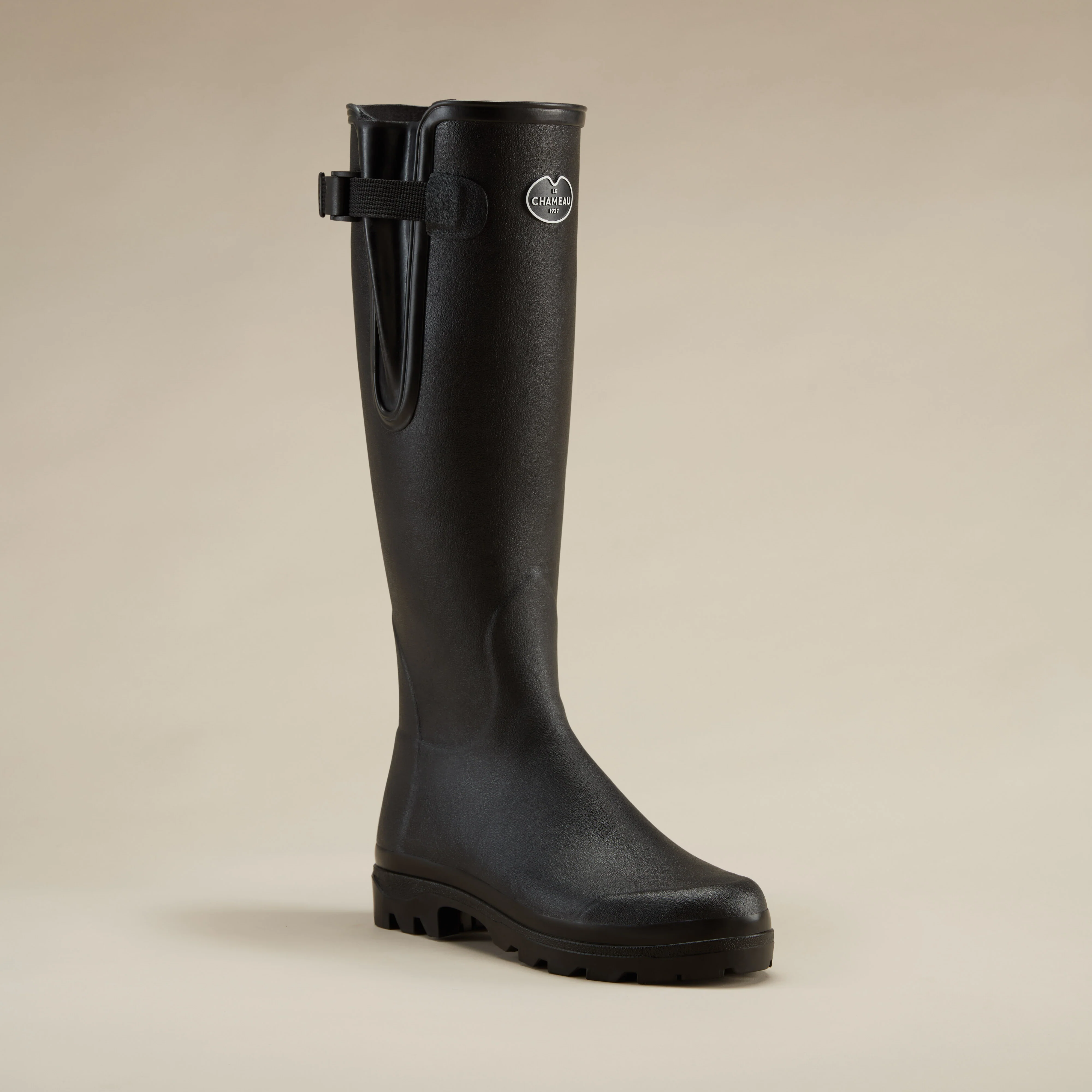 Women's Vierzon Jersey Lined Wellington Boot - Black - Image 10