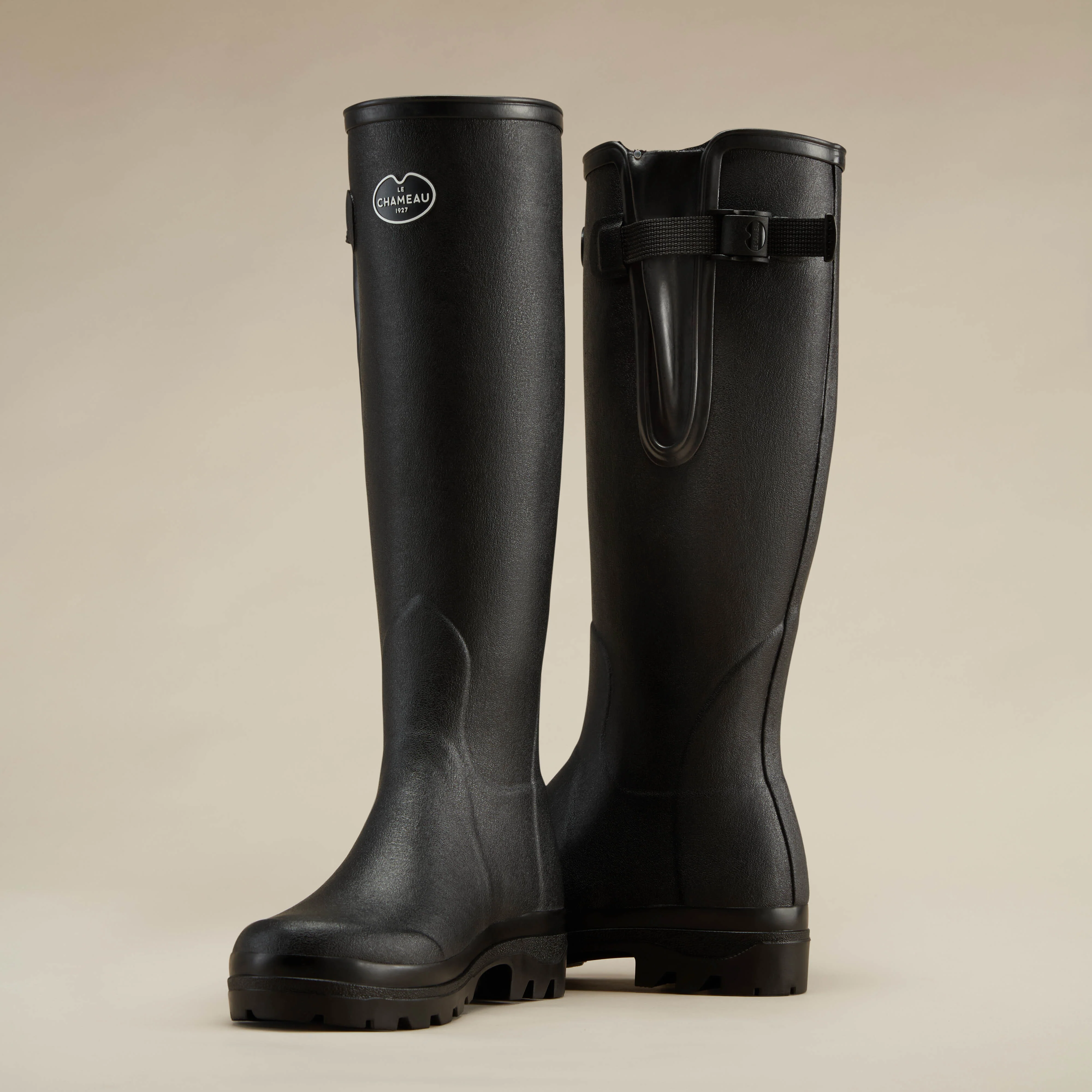 Women's Vierzon Jersey Lined Wellington Boot - Black - Image 5
