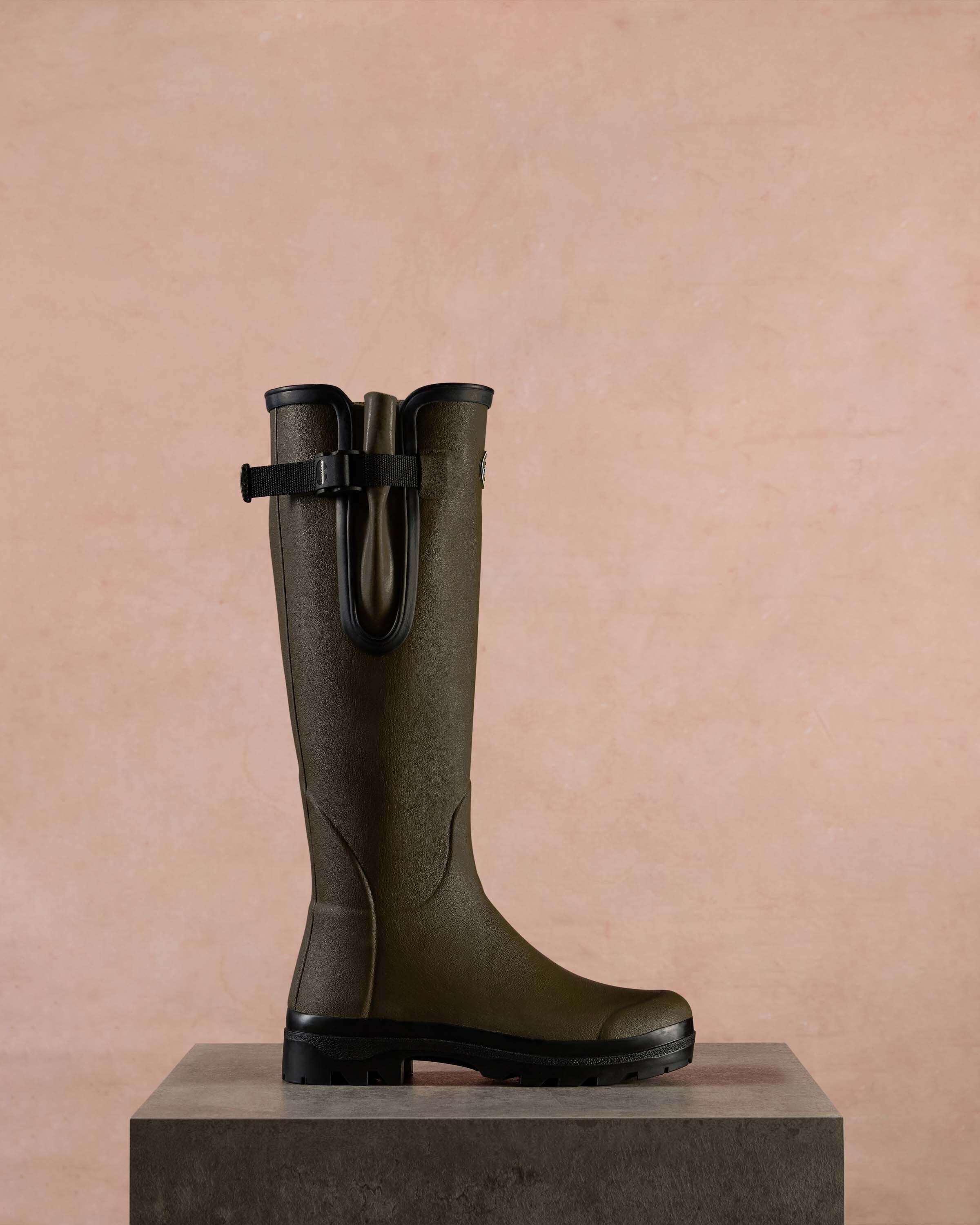 Women's Vierzon Jersey Lined Wellington Boot - Chameau Green - Image 7
