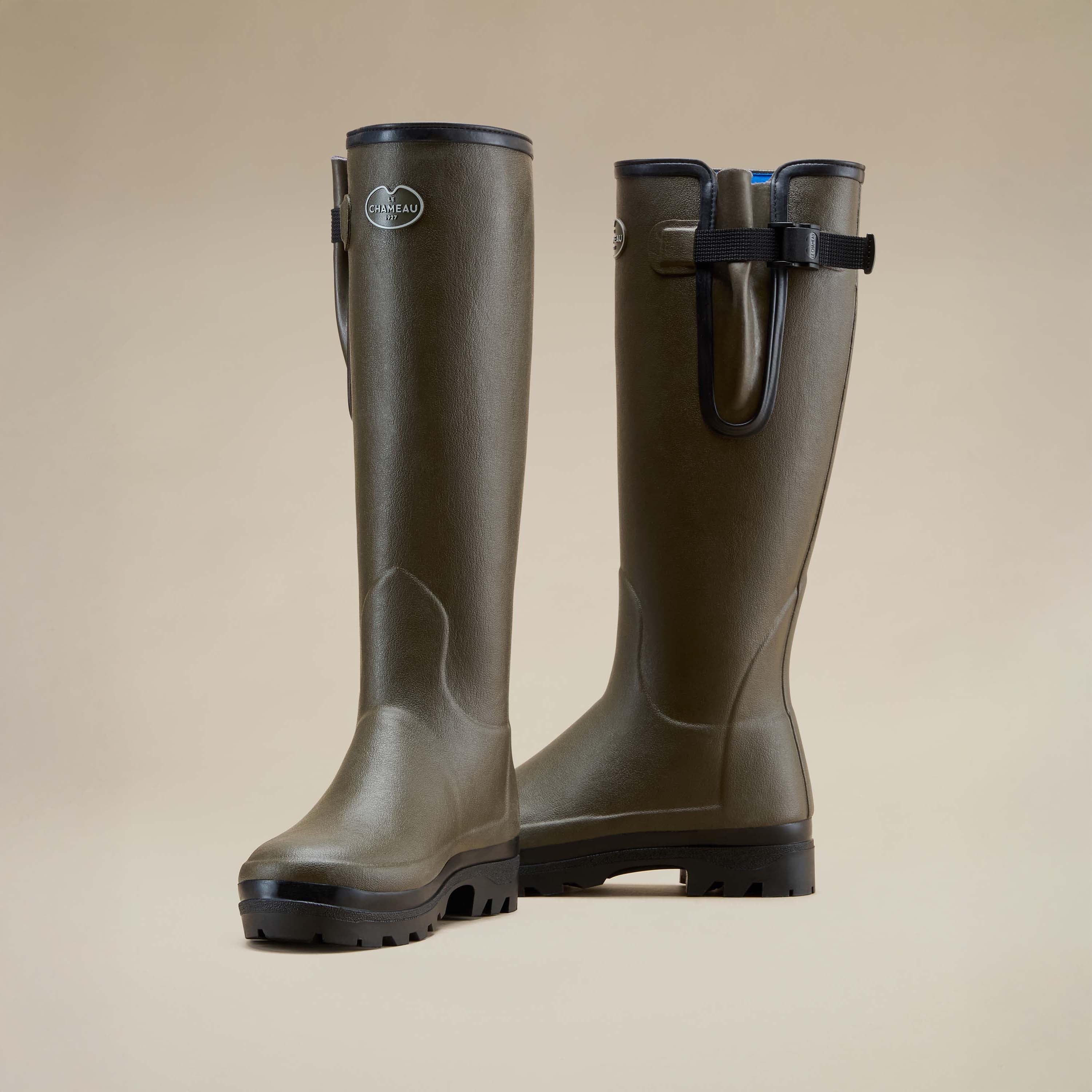 Women's Vierzonord Neoprene Lined Wellington Boot - Chameau Green - Image 4