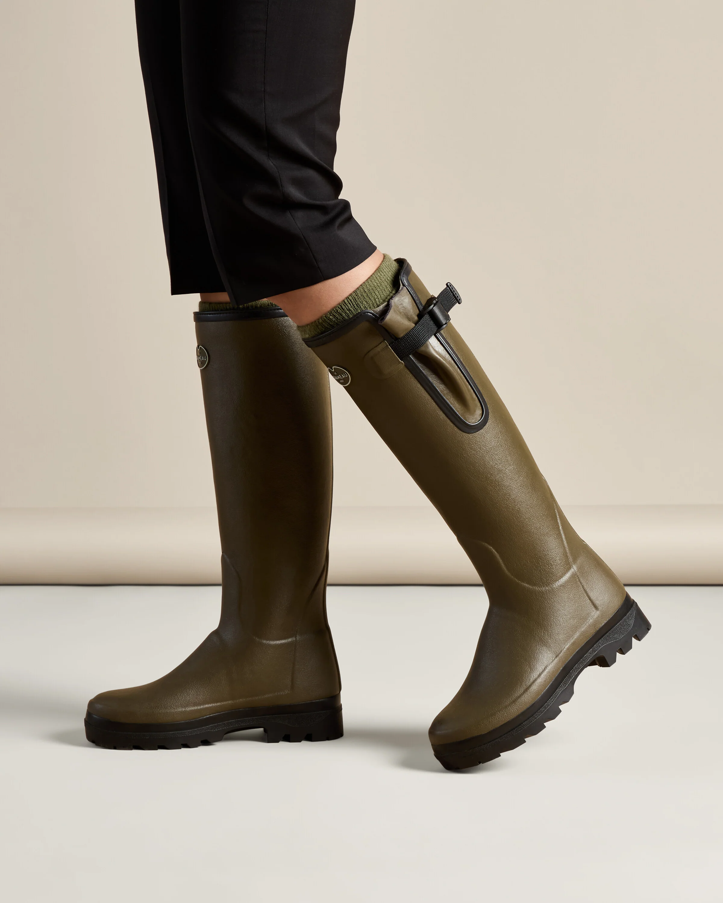 Women's Vierzonord Neoprene Lined Wellington Boot - Chameau Green - Image 5