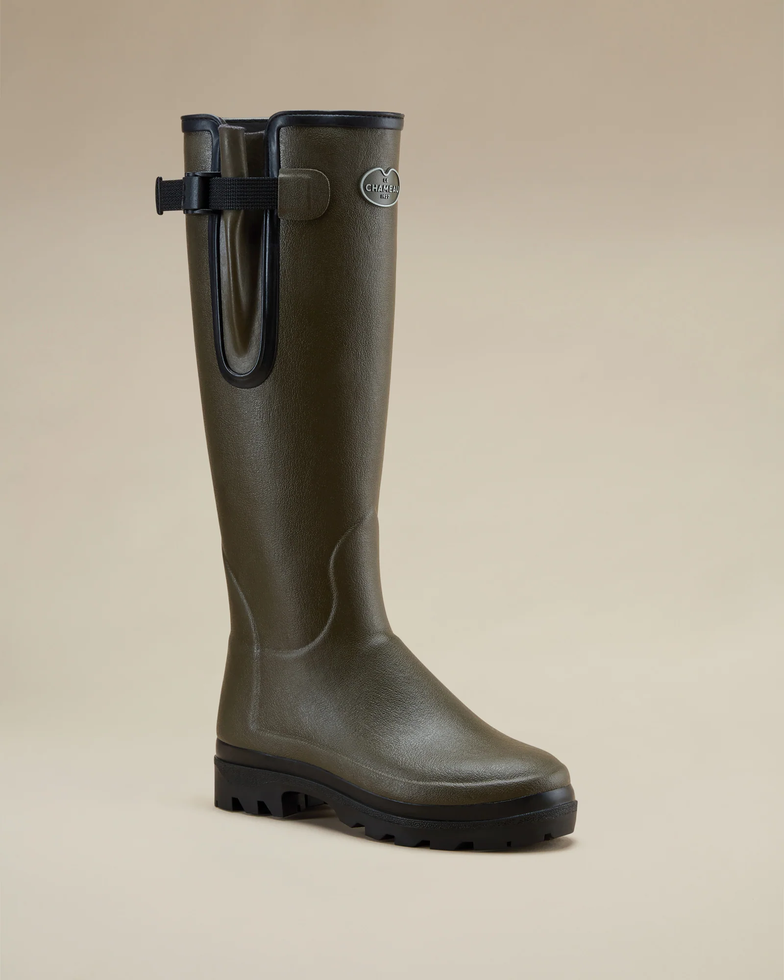 Women's Vierzonord Neoprene Lined Wellington Boot - Chameau Green - Image 9